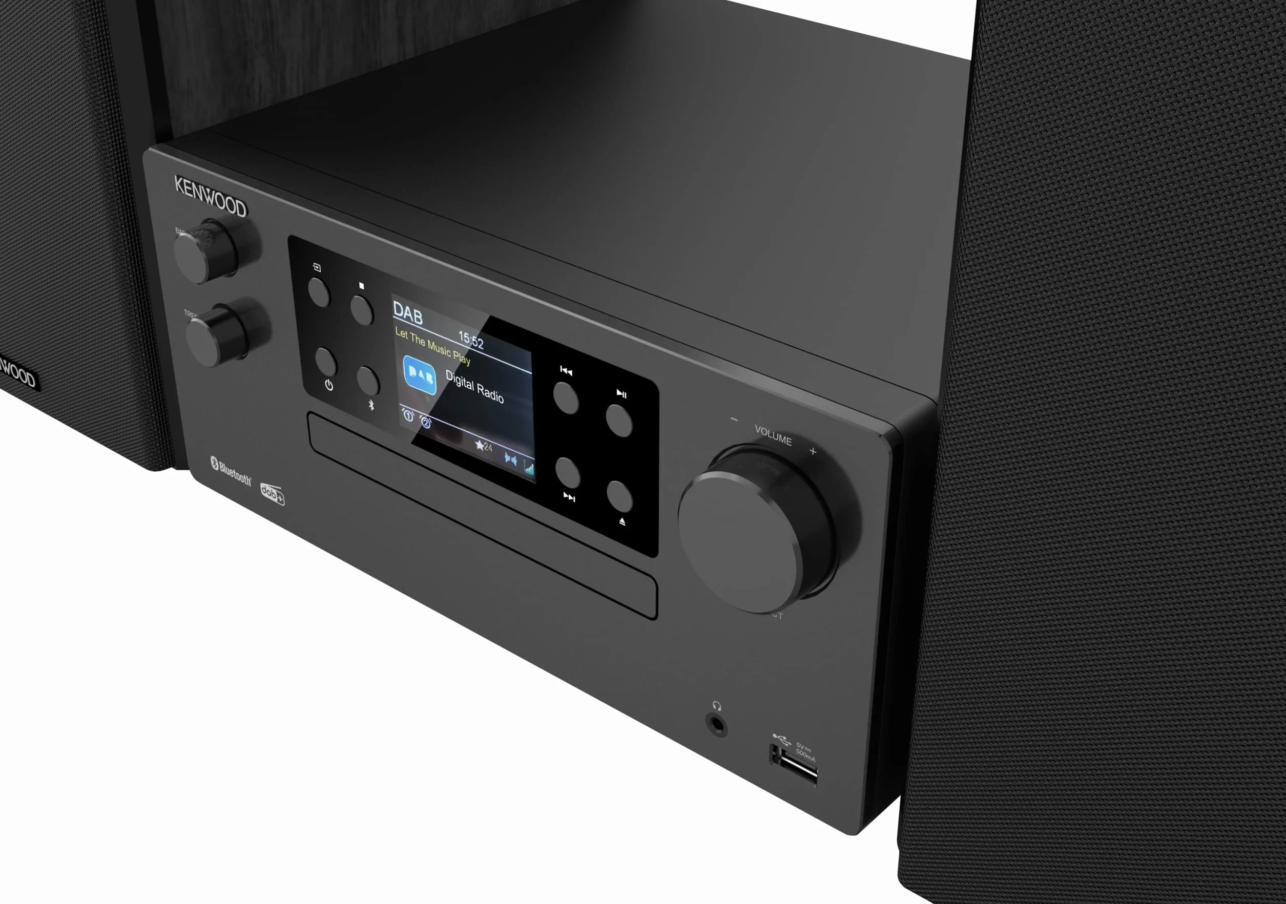 Microcadena HiFi Kenwood M-925DAB-B con CD, USB, Dab+ Blueetooth Audio-Streaming. Color: Negro - Mini Equipo de Musica para casa
