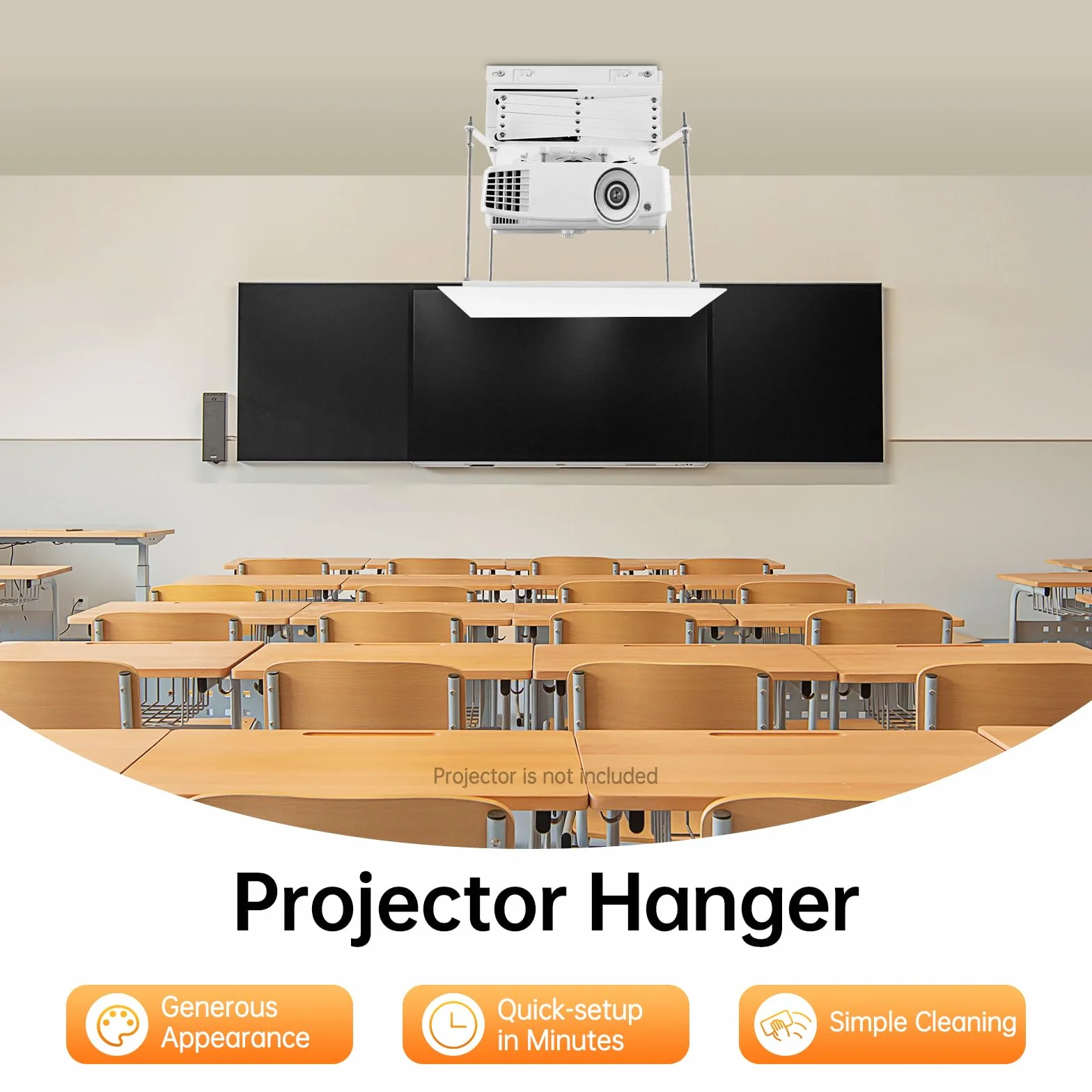 Proyector elevador eléctrico con mando a distancia, soporte de techo para proyector, soporte motorizado, plataforma elevadora, carga máxima de hasta 10 kg, para escuelas, salas de conferencias