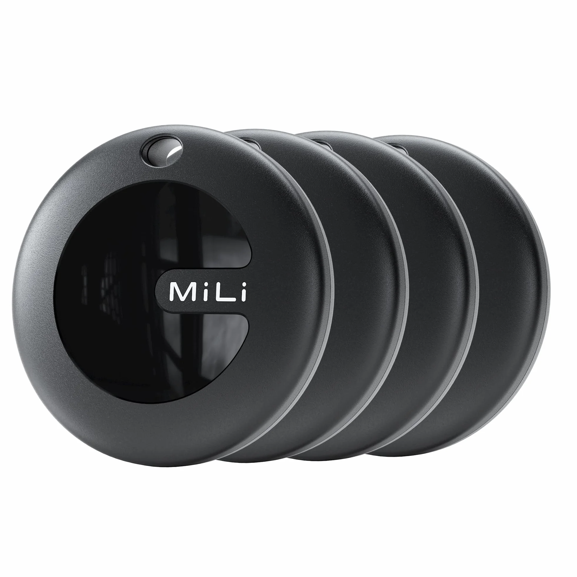MiLi MiTag Duo Smart Tag para iOS y Android, Compatible con Apple Buscar y Google Localizador, Bluetooth Key Finder para Equipaje/Bolsos/maletín/Cartera, 4 Pack