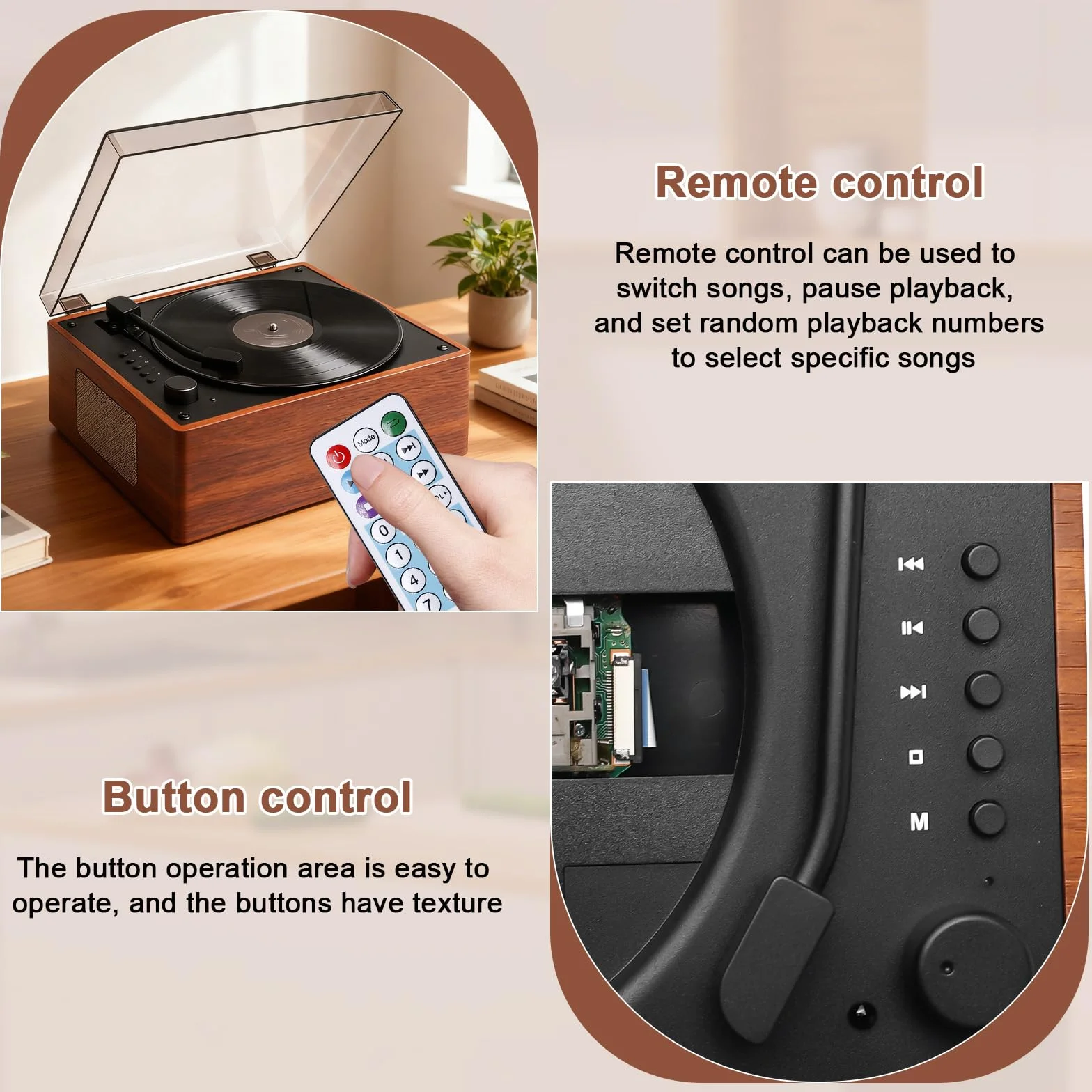 Reproductor de CD portátil Bluetooth 5.1 estéreo dual recargable USB AUX
