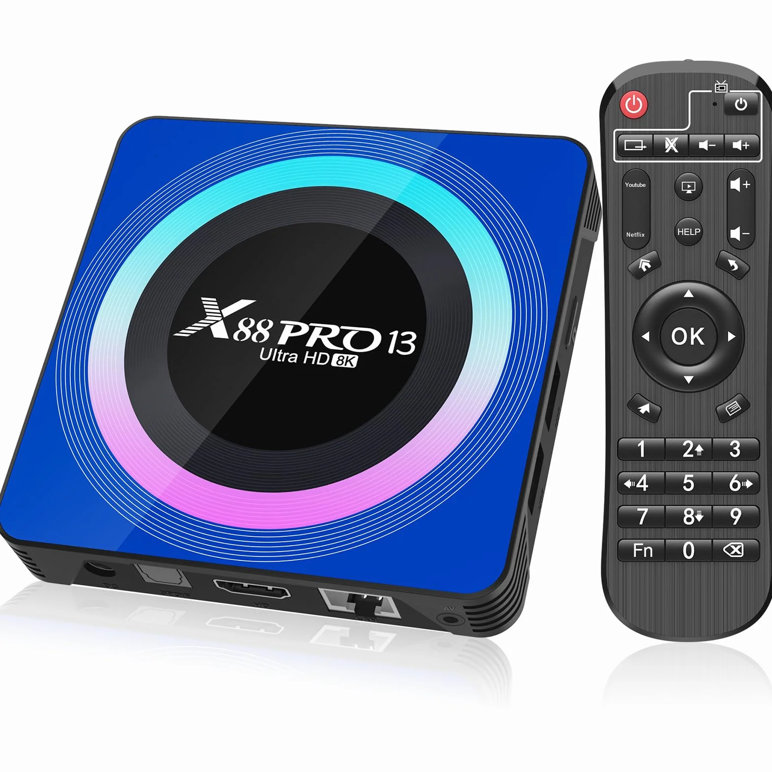 X88PRO Android TV Box 13.0 2GB 16GB Quad Core 64bit BT5.0 WIFI6 Dual-Band 4K
