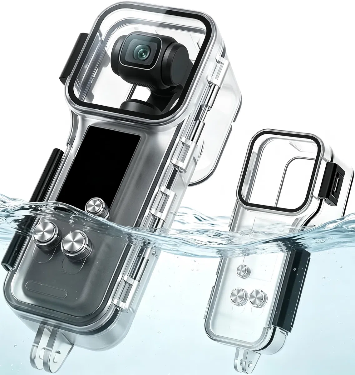 Funda Impermeable para dji Osmo Pocket 4, Carcasa de Buceo 50M Carcasa submarina Cámara Funda Protectora Dive Case Protective Case Accesorios para dji Osmo Pocket 4