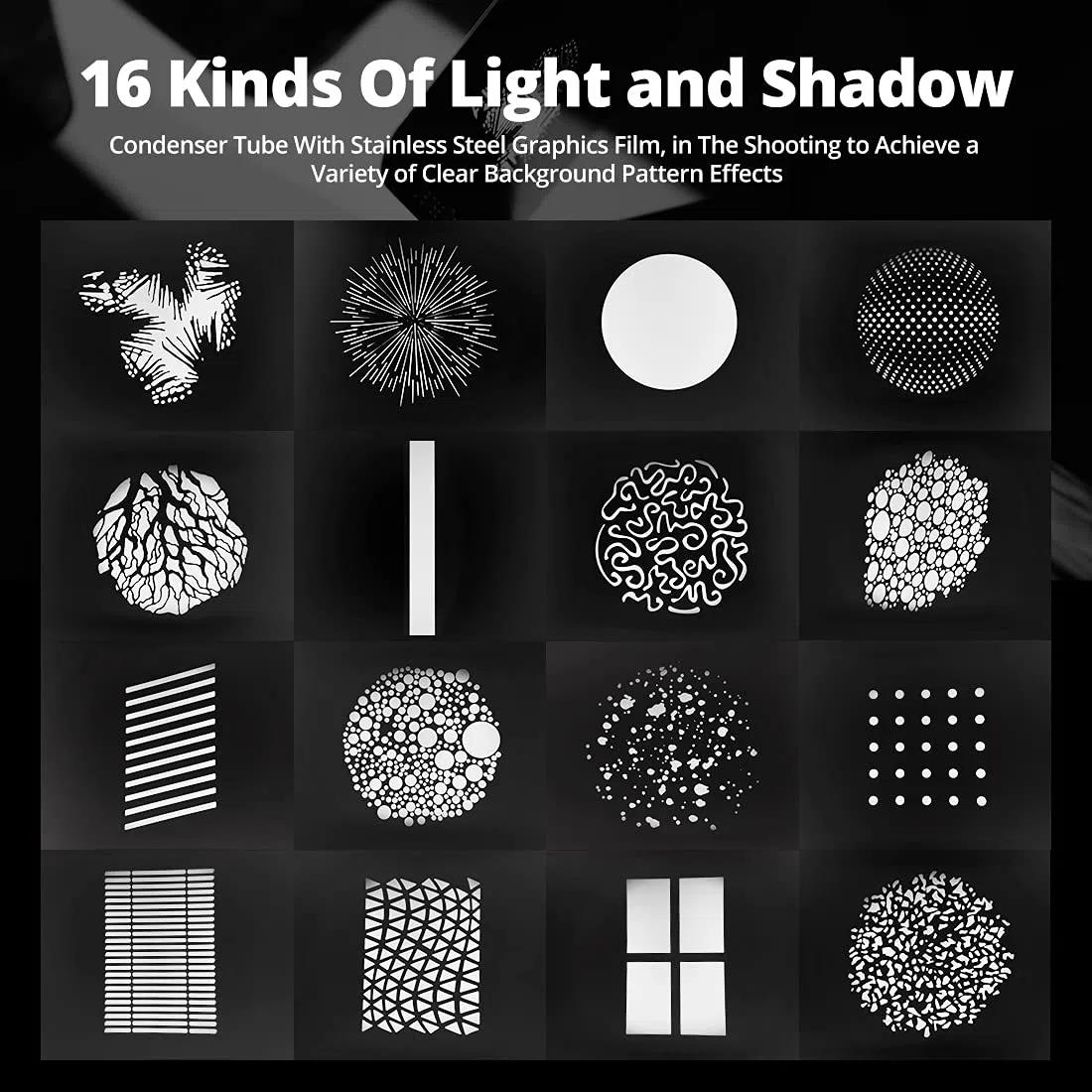 AMBITFUL AL-16 - Condensador óptico con enfoque para haz de luz para fotografías (kit de montaje Bowens)