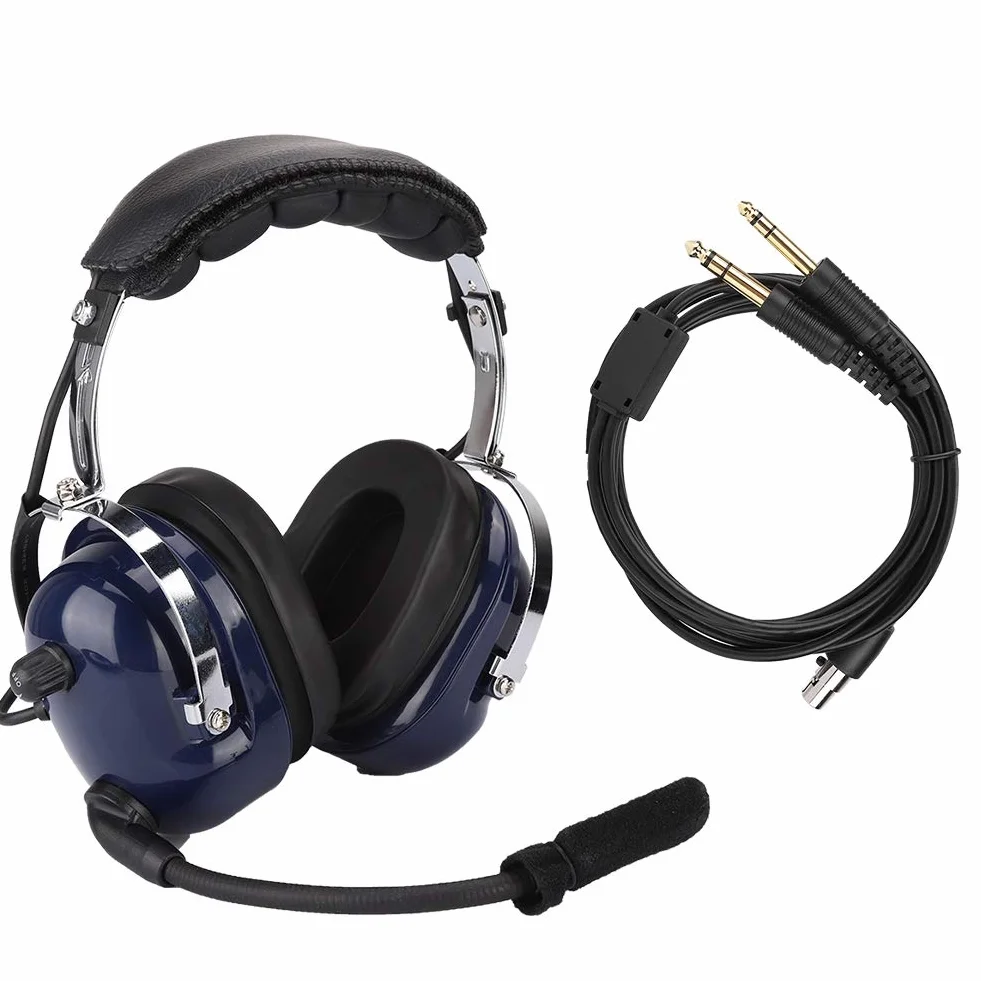 Auriculares Piloto de Doble Enchufe con Reducción de Ruido 3.5 mm