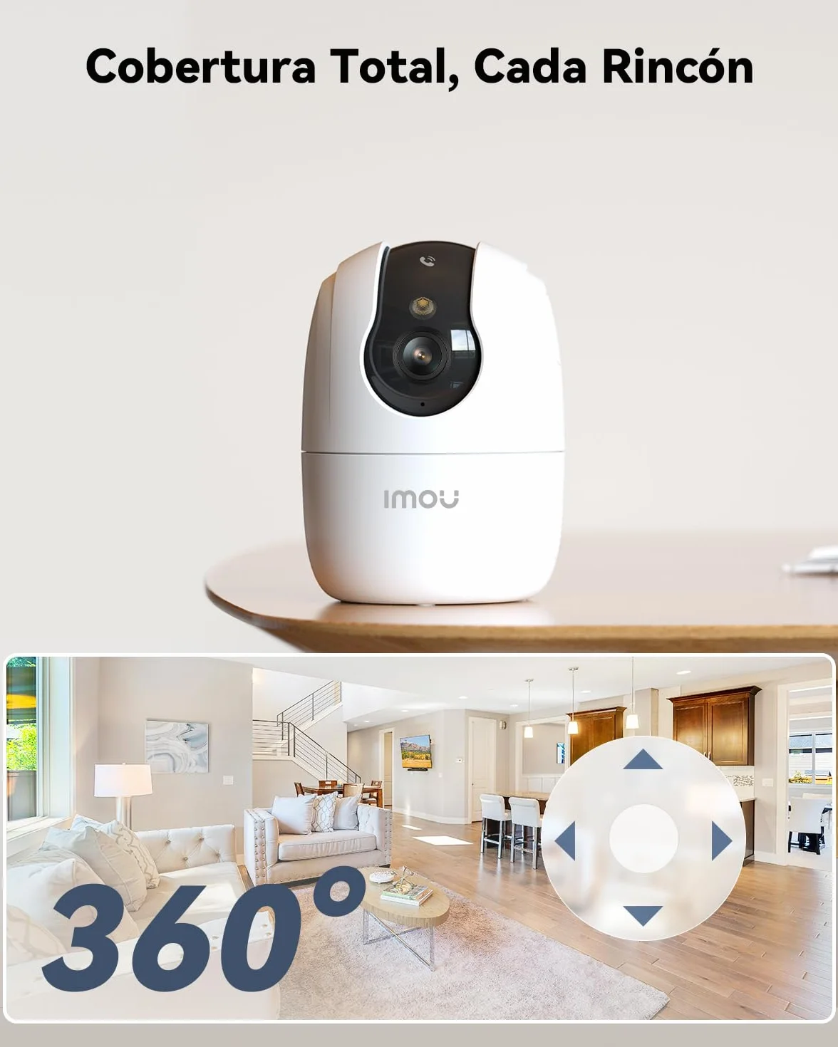 Imou Ranger 2C Pro (2Pack) - 2.4/5GHz Cámara WiFi Interior, 2K(3MP) Cámara Vigilancia para Visión Nocturna en Color, Admite Tarjeta SD hasta 512 GB, AI Detección y Seguimiento, Botón para Llamar