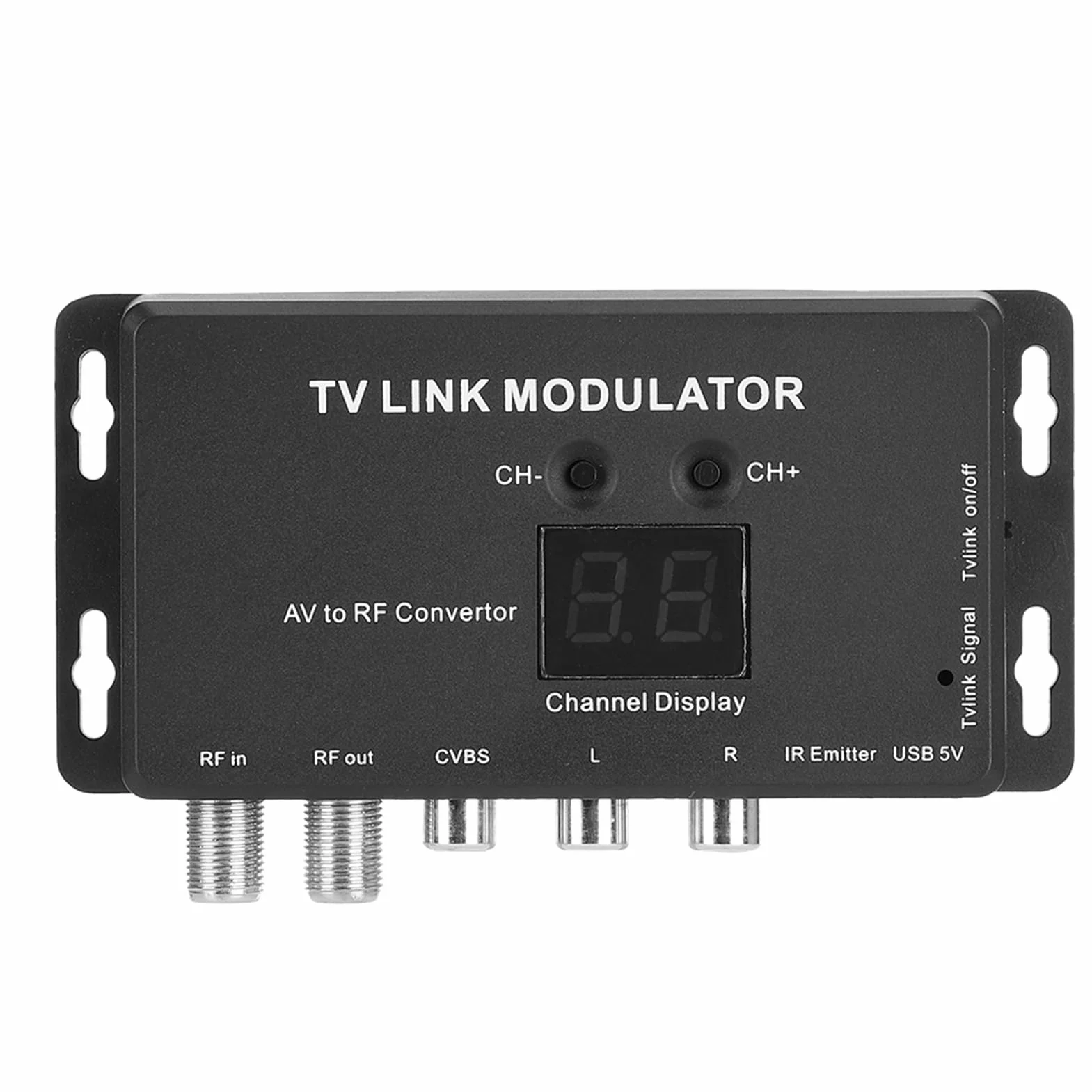 Asixxsix Modulador, modulador RF, conversor AV a RF Convierte señales de definición estándar a coaxial con decodificador y Fuentes AV para Sistema CATV