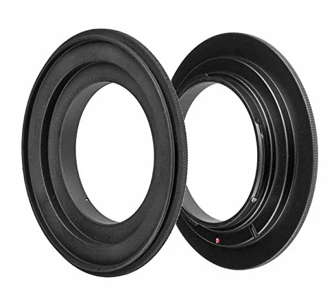 ayex Adaptador Retro Compatible con Canon de 58 mm Reversering Macro Adaptador para atornillar al revés un Objetivo Anillo de inversión