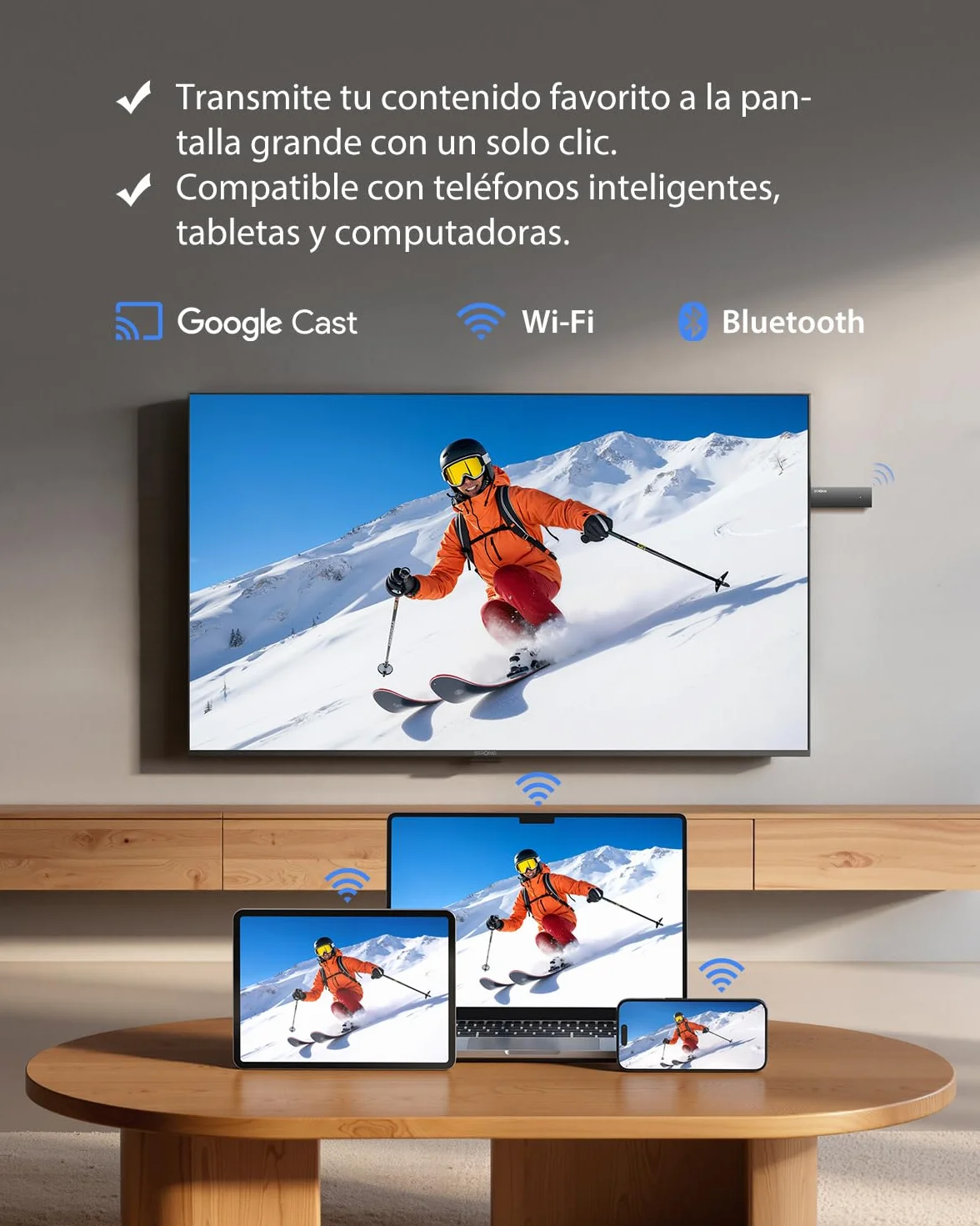 STRONG SRT41 Streaming Box Android TV 4K UHD Google TV HDMI Key Chromecast Built-in Dolby Audio Negro