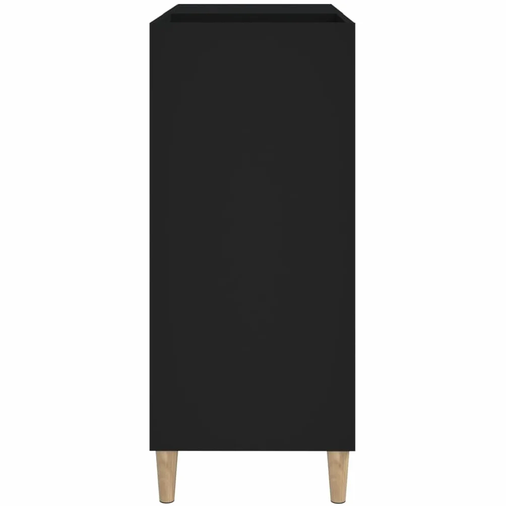 ShGaxin Mueble Estantería CD Tocadiscos Madera Contrachapada Negro 84,5x38x89 cm - 831990