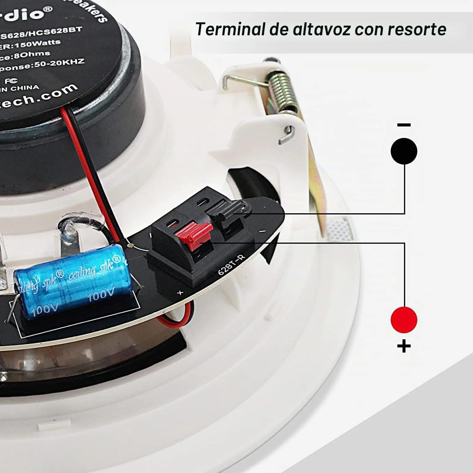 Herdio Altavoz de Techo 6,5 Pulgadas, Sistema de Altavoces Integrado para Cocina, Dormitorio