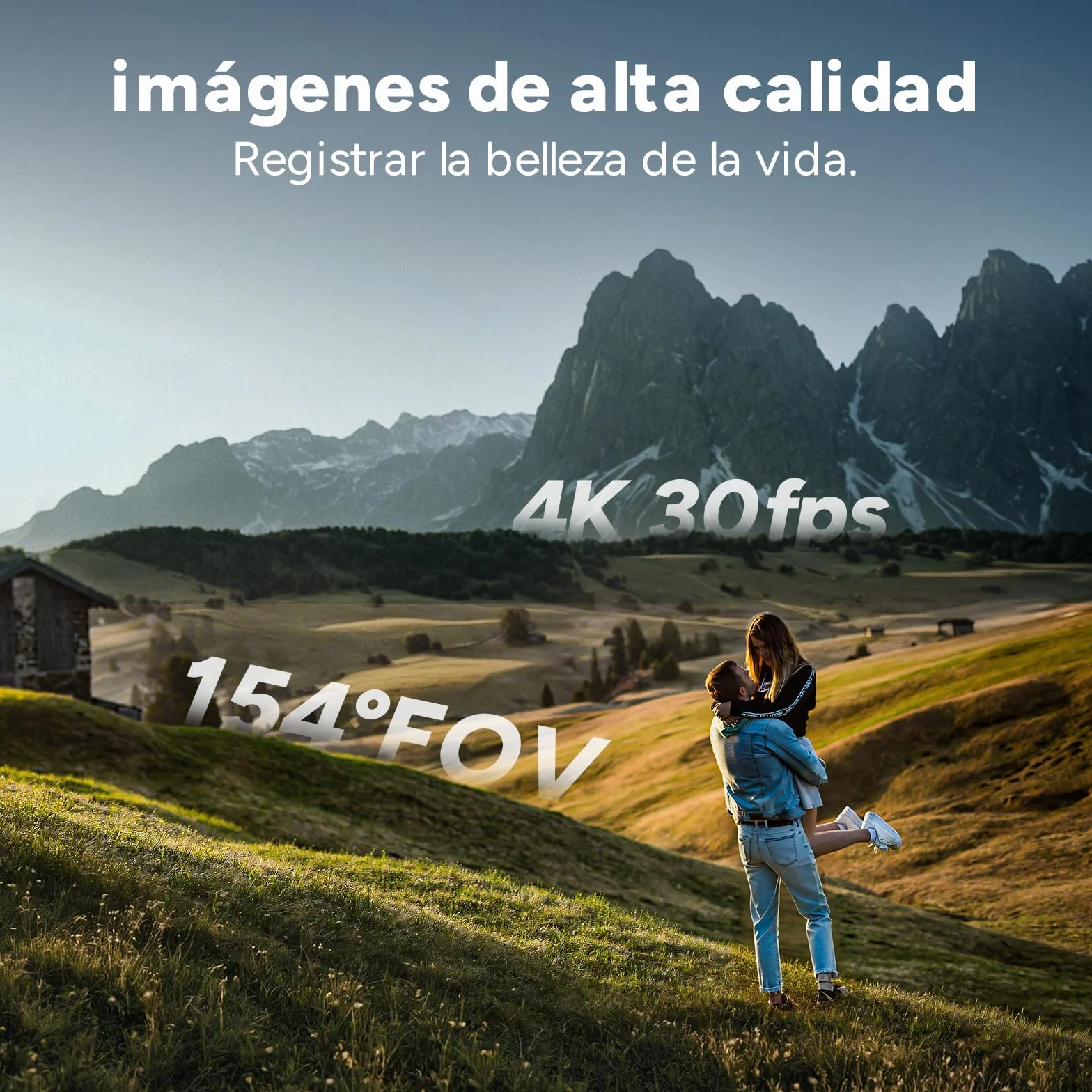 SJCAM C300 Vlog Pack 64G Cámara Vlog con Batería 7 Horas Estabilización 6-Ejes Doble Pantalla Táctil 154° Gran Angular Impermeable Negra