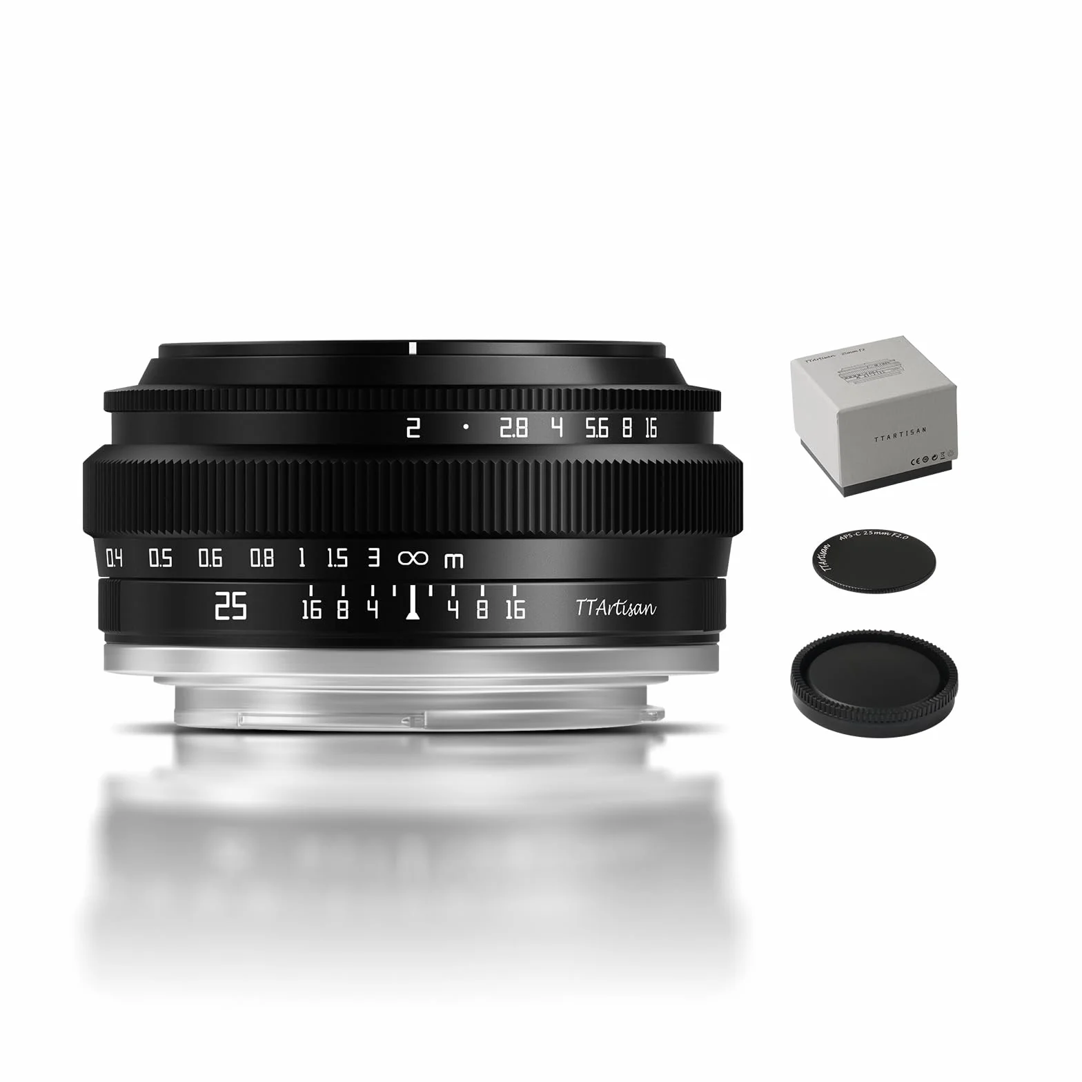 TTARTISAN 25 mm f2 X, enfoque manual APS-C, lente de cámara sin espejo, compatible con montura Fuji X