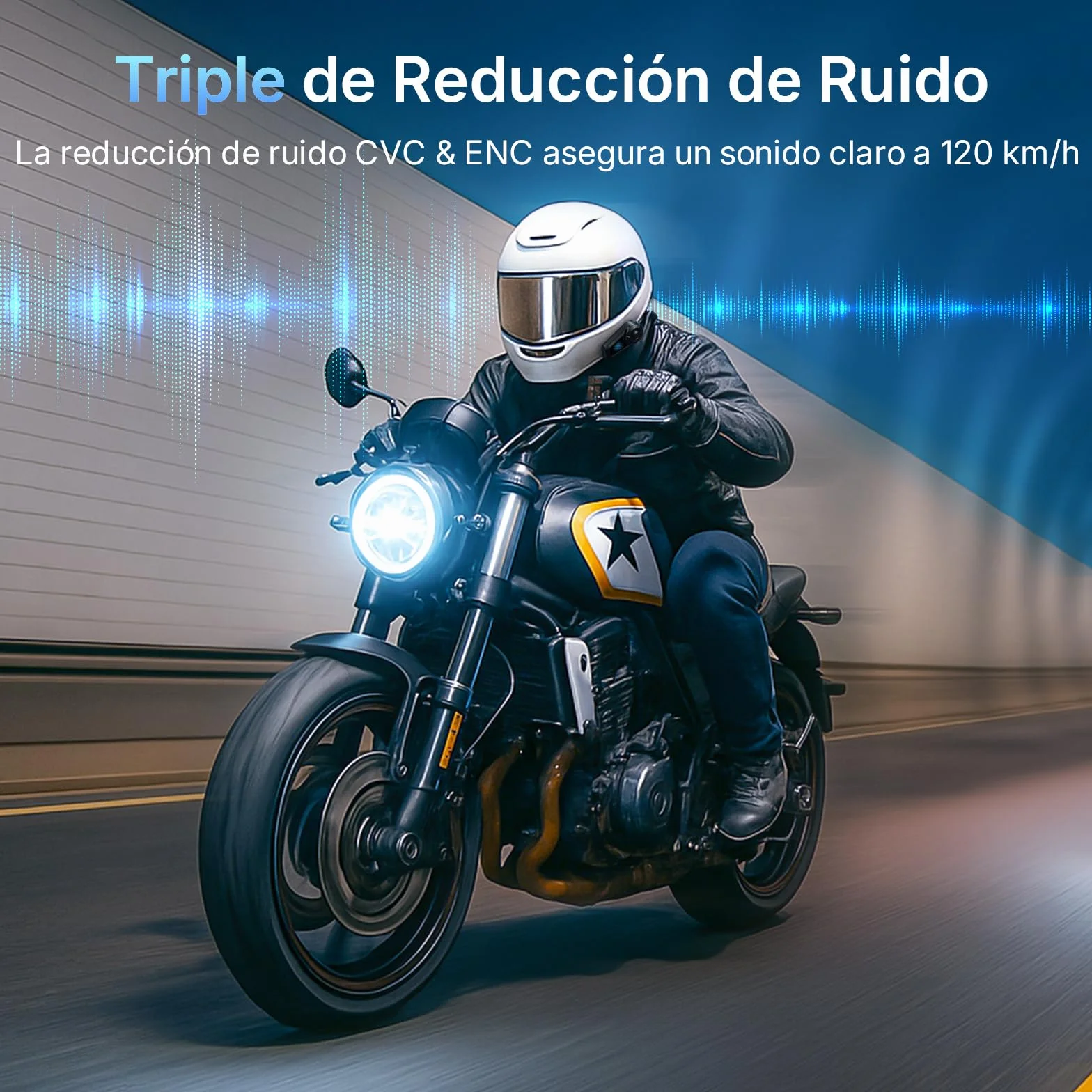 Fodsports FX-S Intercomunicador Moto Bluetooth 5.4, 2 Vías, IP67 Impermeable, 2 Paquete