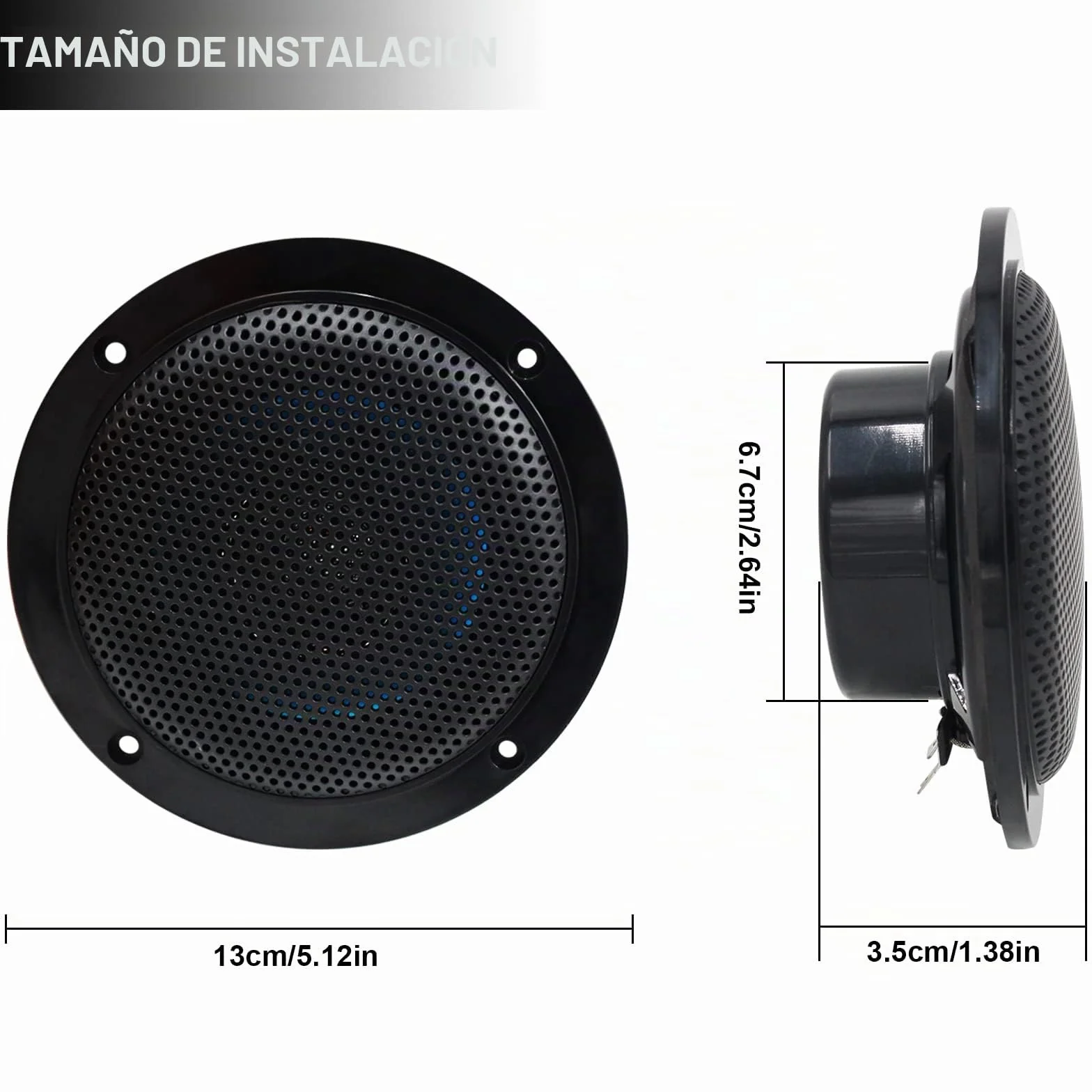Herdio Kit de Altavoces de Techo con Bluetooth, Amplificador Impermeable