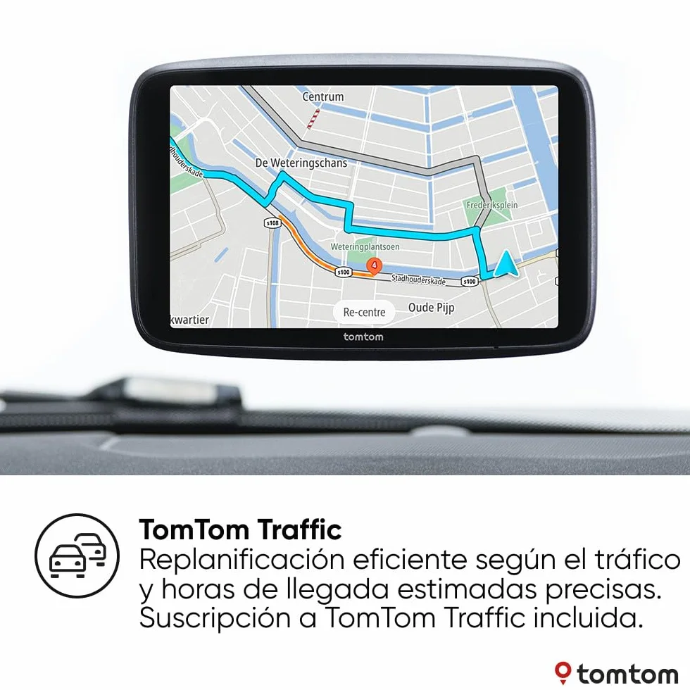 TomTom Go Superior GPS para Coche 7 Pulgadas con TomTom Traffic, Mapas del Mundo, Alertas de Radares y WiFi