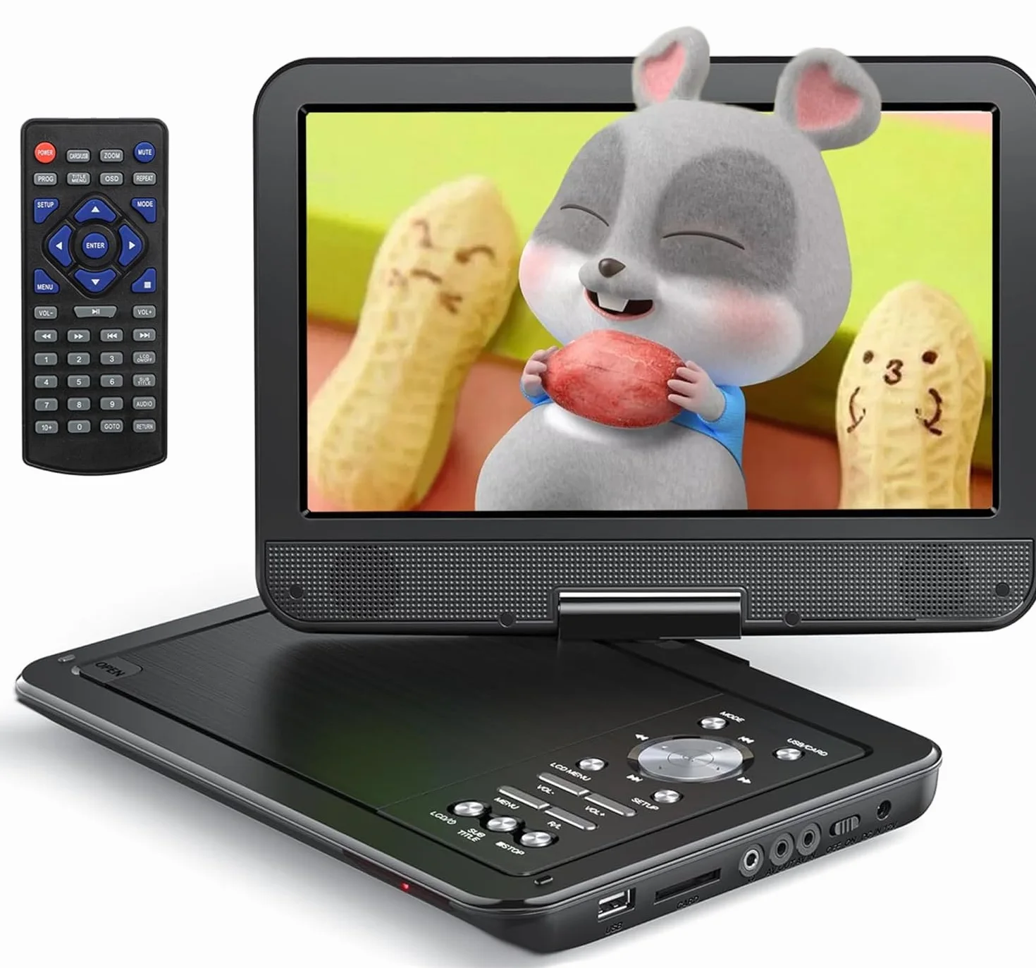 Yoton Reproductor de DVD Portátil 12,5'' Pantalla Giratoria HD 10,5'' Sin Restricción Regional