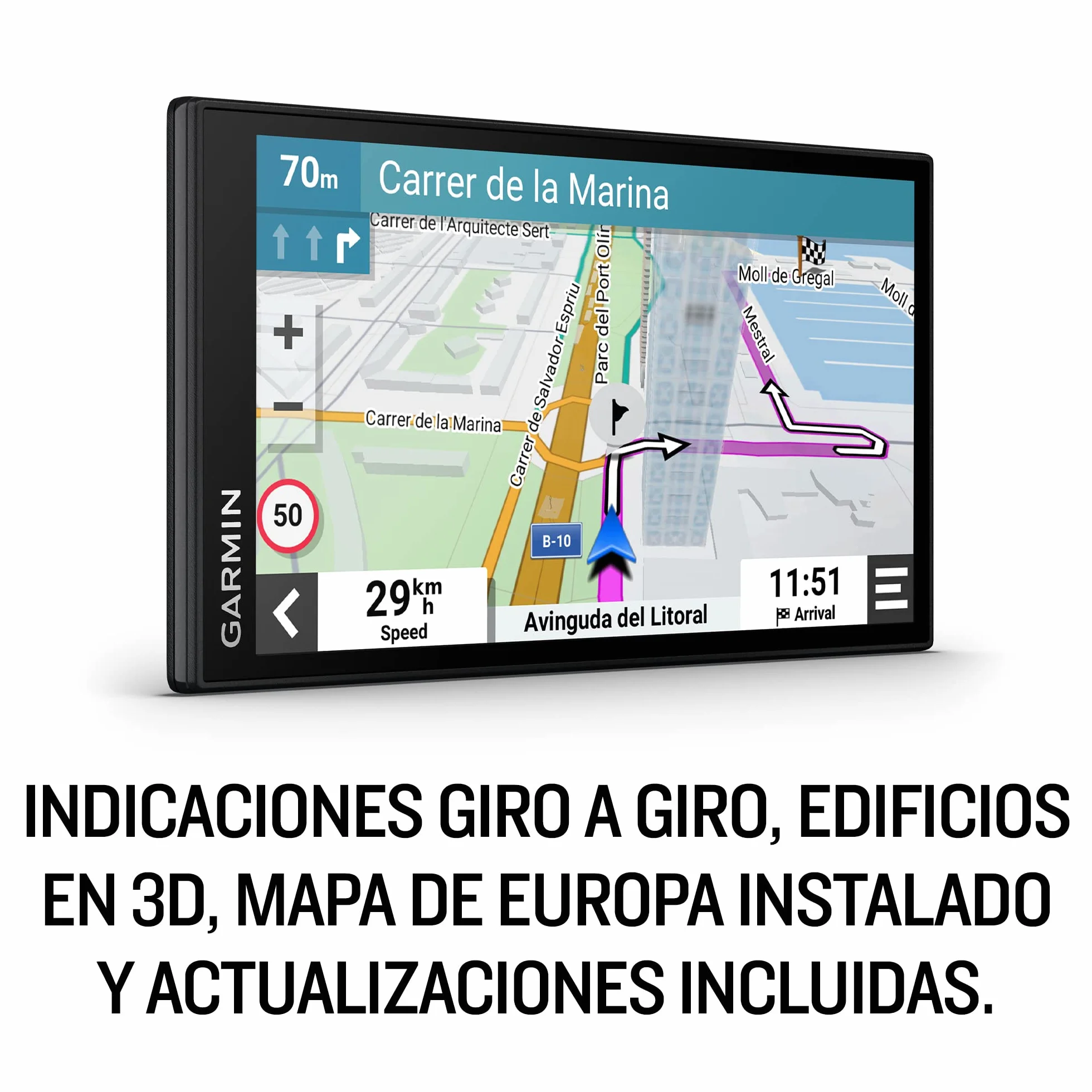 Garmin Navegador GPS 7" (17,8 cm) Negro