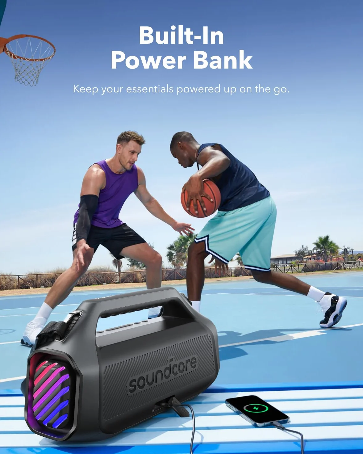 Soundcore Boom 2 Plus Altavoz Bluetooth Potente 140 W 2+2 Canales Estéreo BassUp 2.0 IPX7 Flotante RGB
