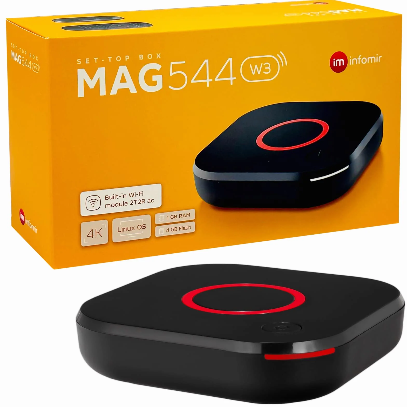HB-DIGITAL mag 544w3 Original Infomir 4K Set Top Box UHD 60FPS 2160p HDMI 2.1 HEVC Arm Cortex-A35 + HDMI Cable