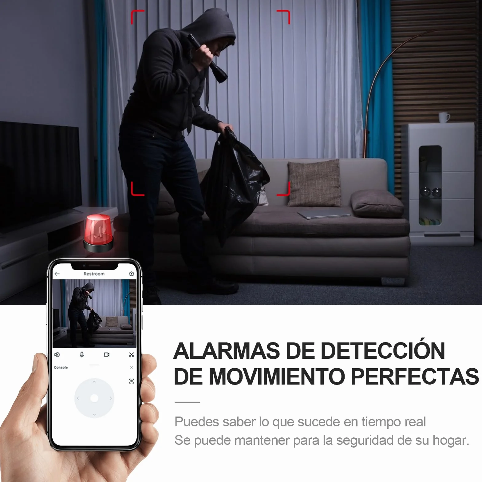 AOBOCAM Camara Espia 4K HD Mini WiFi (2.4Ghz) Camara para Ver En El Movil, Interior/Exterior Mini Cámaras De Vigilancia inalambricas Larga Duracion Detección de Movimiento (B1)