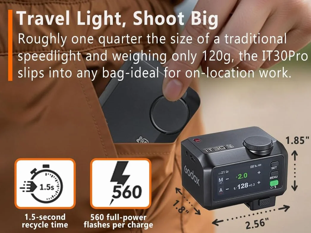 Flash Godox IT30Pro S para Sony con Difusor, IT30 Pro S TTL HSS 1/8000s Speedlite, Compatible con Cámaras Sony Alpha A9 III A7III A7IV A7RV A7C A7CII A7 A7SIII A6700 A6600 A6400 A6100 ZV-E10 II ZV1