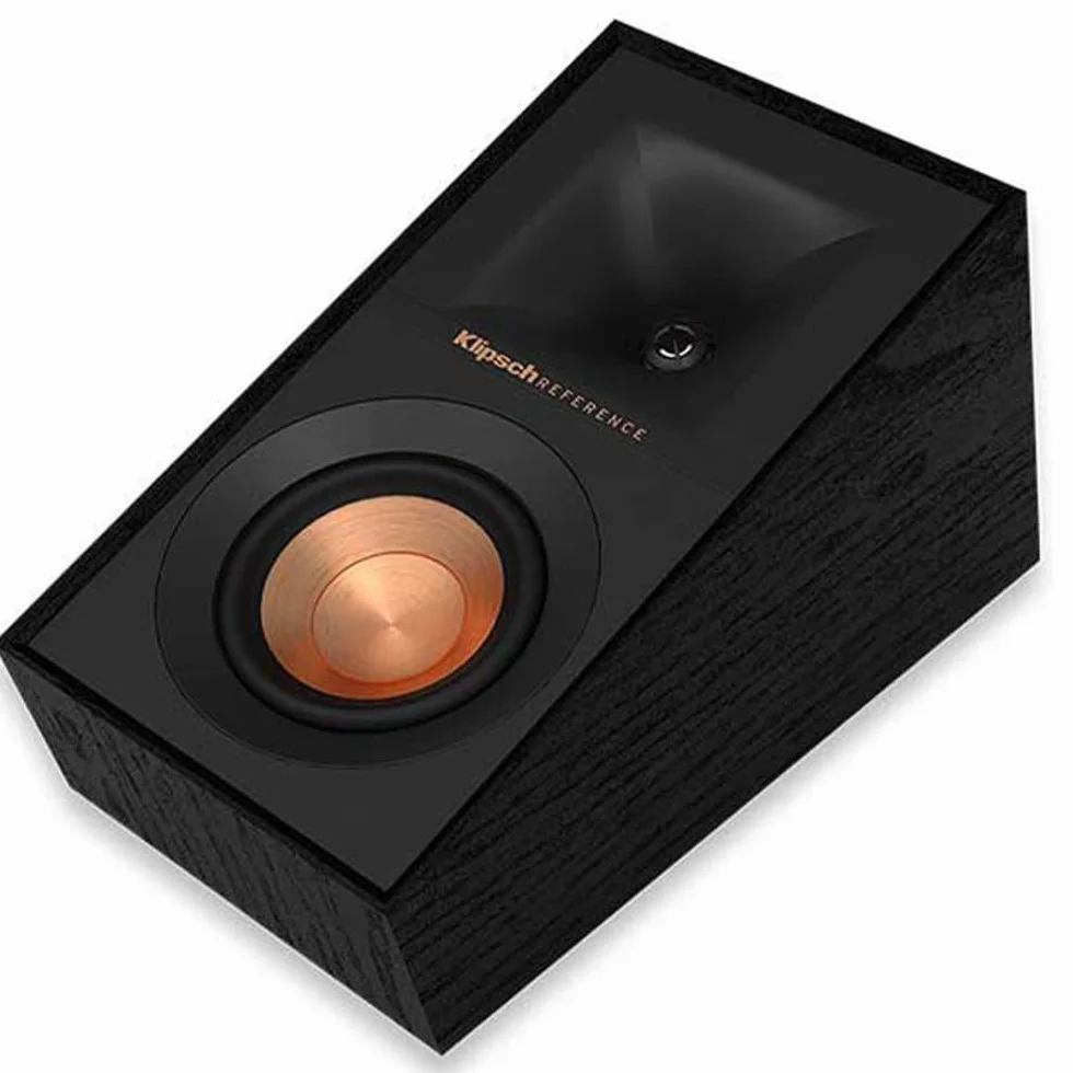 Klipsch R-40SA Black (Pareja) - Altavoces Sorround Dolby Atmos para Home Cinema proyección Techo