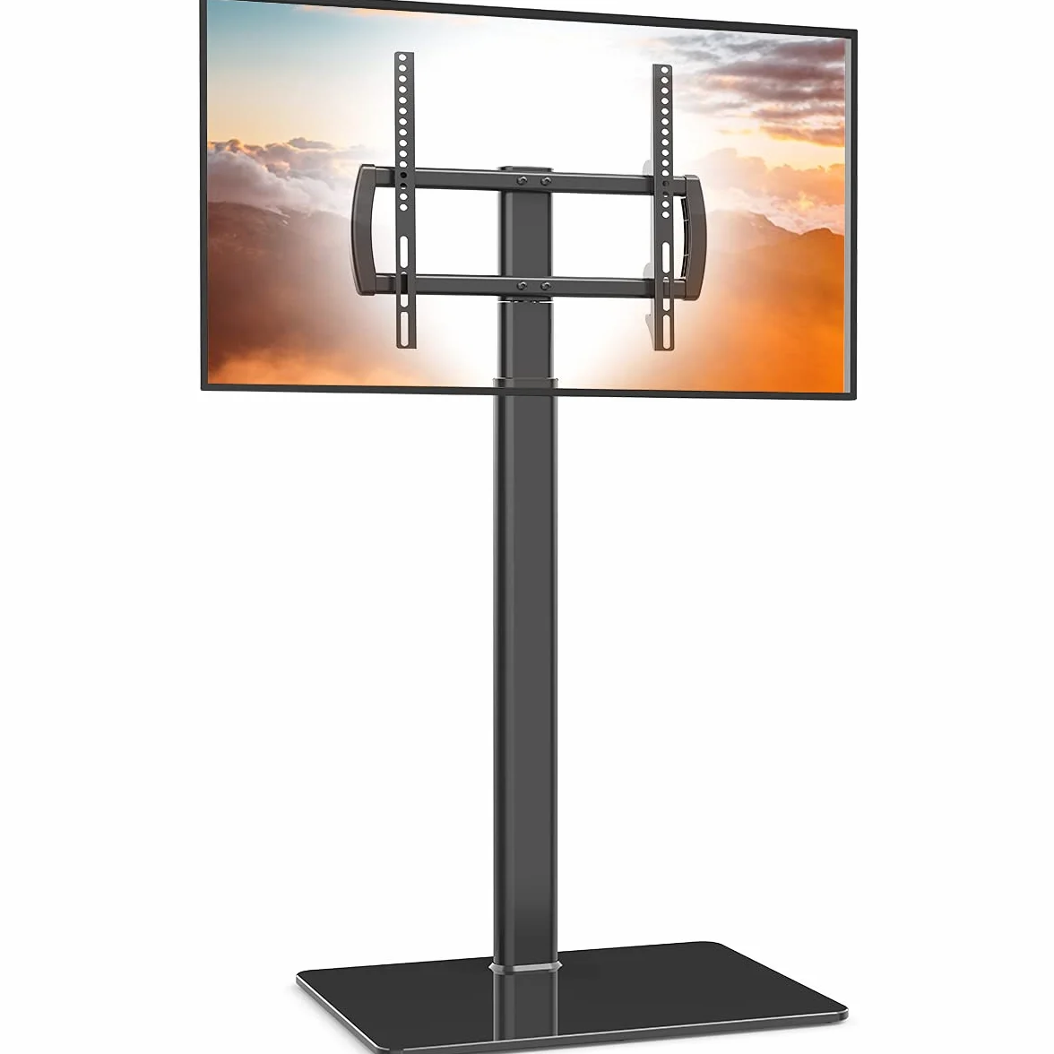 Soporte TV Pie Suelo Giratorio 80° Altura Ajustable para TV LCD LED OLED 27-65 Pulgadas VESA 400x400 mm