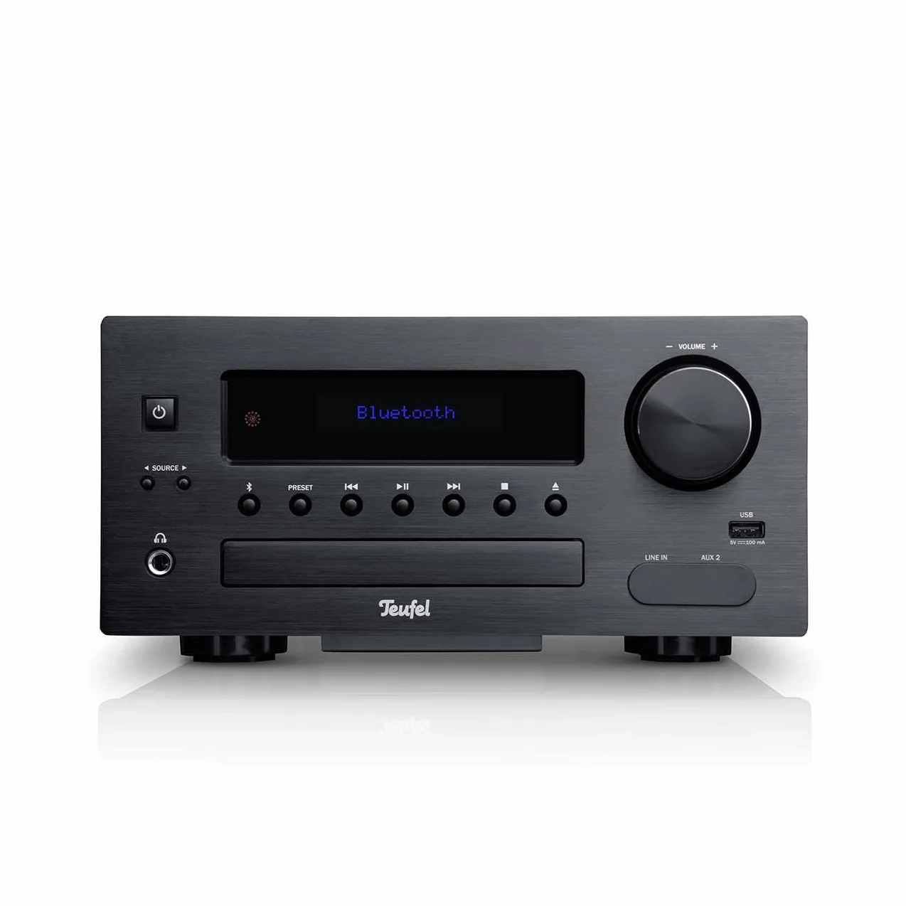 Teufel Ultima 20 KOMBO 2 - Canal HiFi estéreo compacto con CD, Bluetooth, USB, Radio Digital Dab+, Radio FM, Streaming Musical, Bass Reflex (blanco)