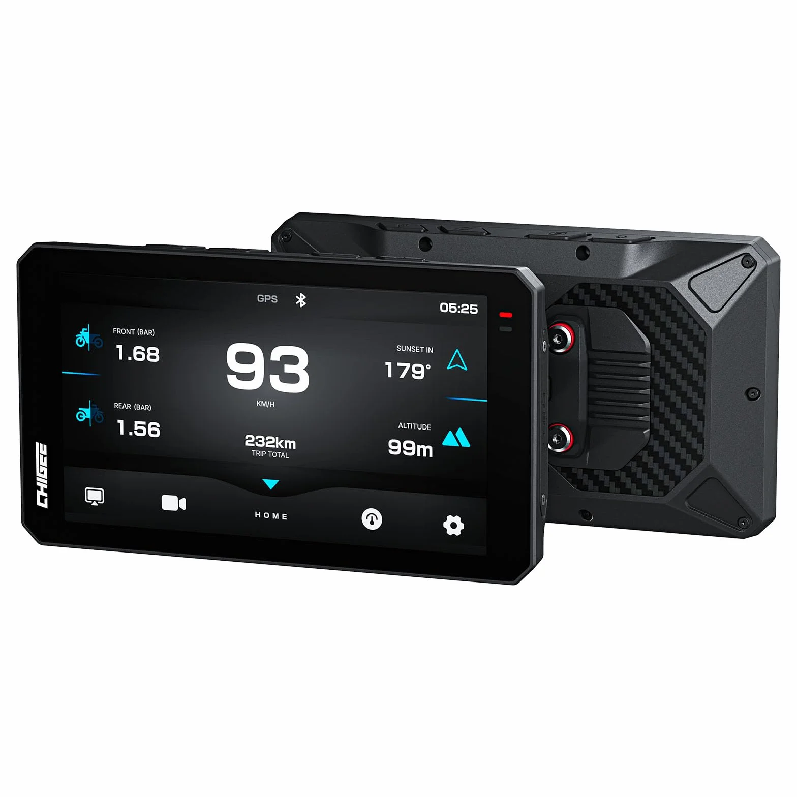 CHIGEE AIO-6 Pantalla Carplay Moto Android Auto 6 Pulgadas 2000Nit HDR Navegador GPS Impermeable IP69K 5G WiFi