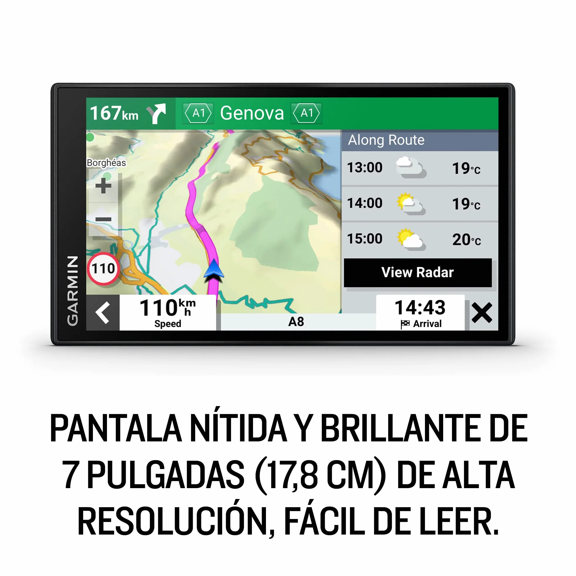 Garmin Navegador GPS 7" (17,8 cm) Negro