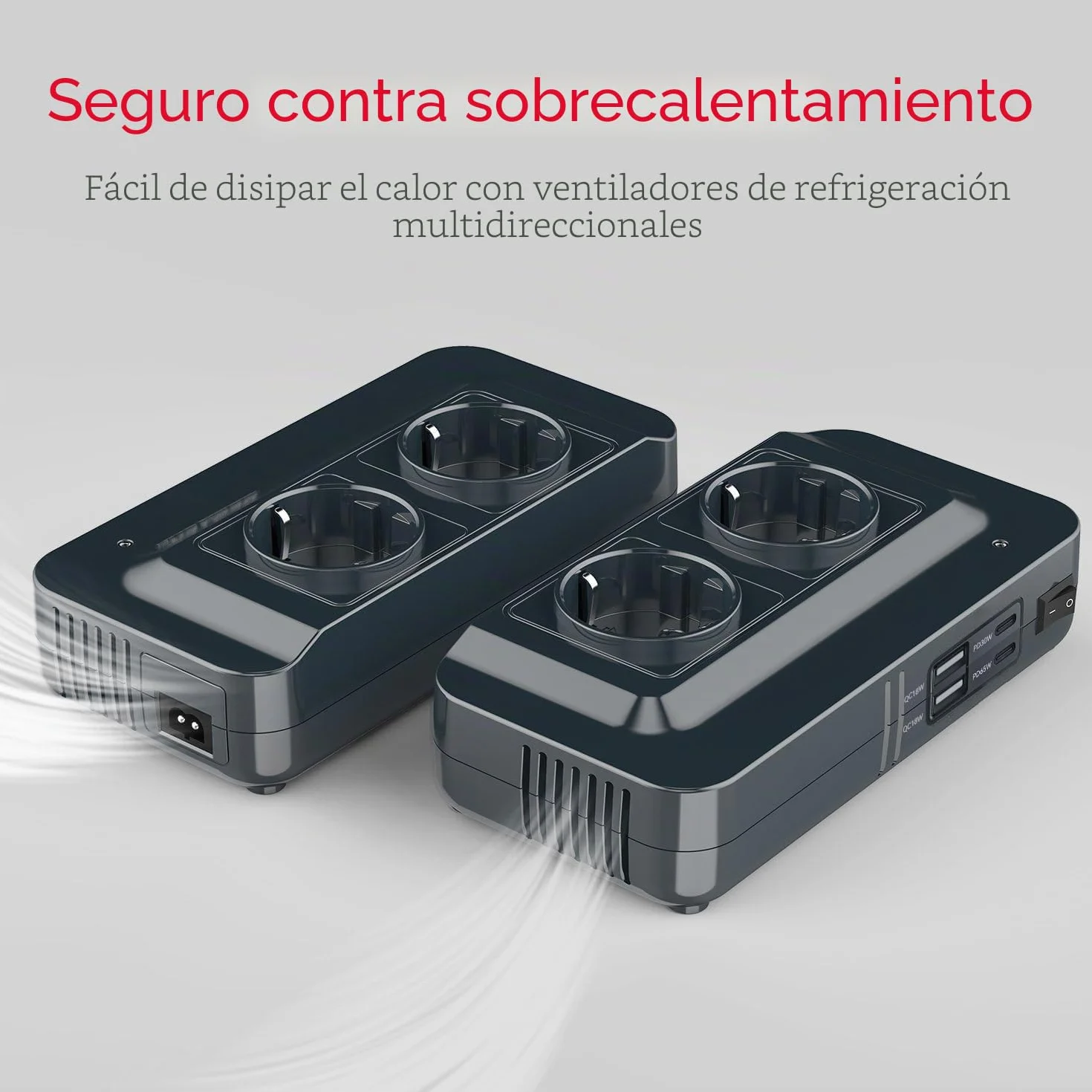 BESTEK - Convertidor de 12 V, 220 V, 230 V, 200 W, Transformador de tensión, 4 Puertos USB y 2 enchufes UE, Cargador de Coche para Camping con múltiples Protecciones y Soft Start