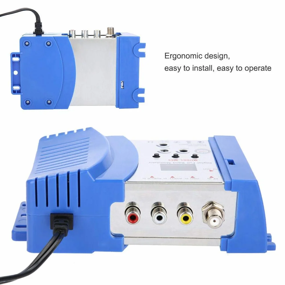 Bewinner Modulador Digital de Radiofrecuencia Universal Compacto para Hogar - Convertidor de Señal de Audio y Video VHF UHF EU Compatible con Sistemas de Televisión Domésticos