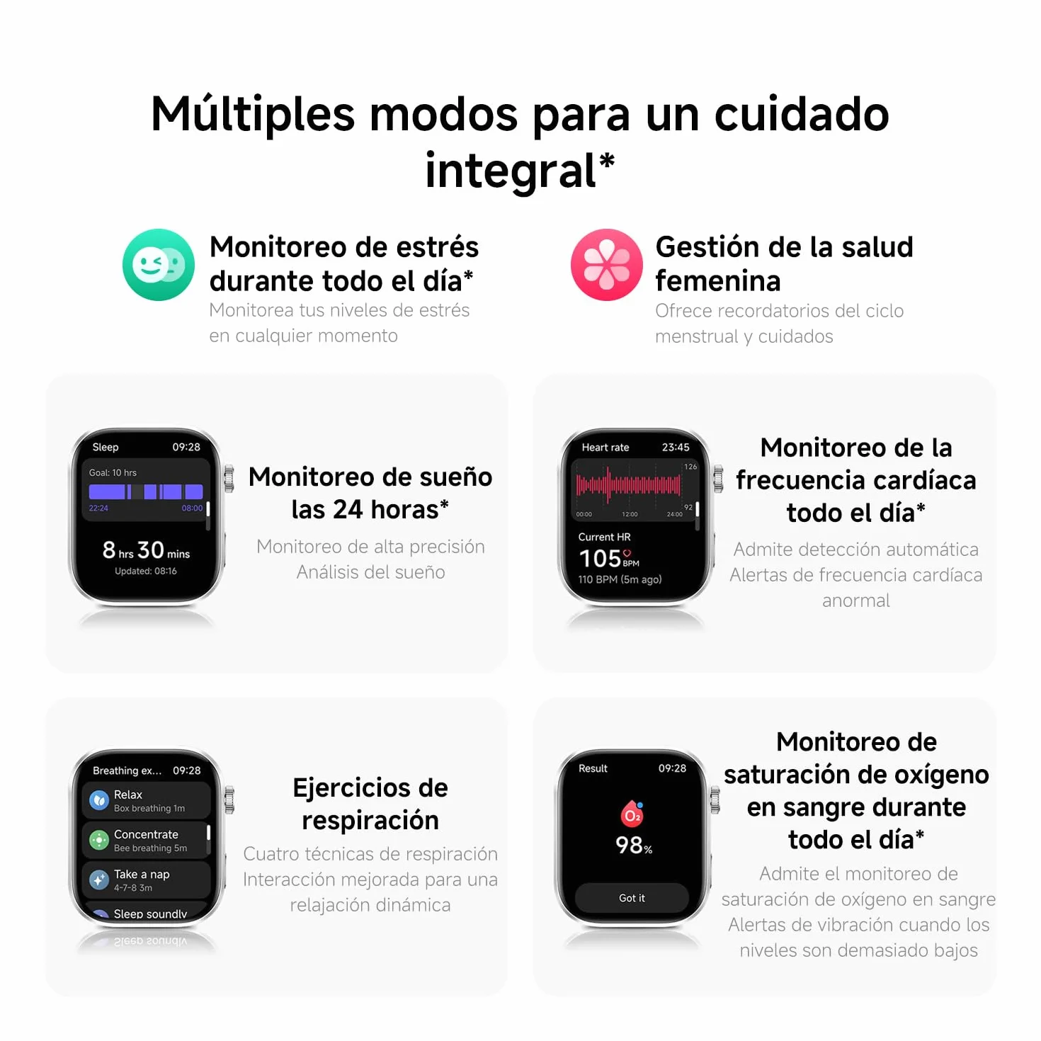 XIAOMI Redmi Watch 6, Reloj Inteligente Mujer y Hombre, Pantalla AMOLED 2.07'', Monitoreo cardíaco, sueño y estrés, 150+ Modos Deportivos, 24 Días de Batería, 5ATM, GPS, iOS & Android, Negro