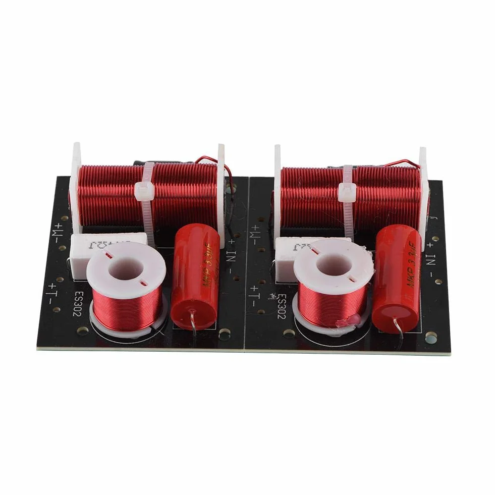 Panel Divisor de Frecuencia de Altavoz 2 Vías 400W, 4-16 Ohmios, Filtro Cruzado HiFi para Woofer y Tweeter DIY