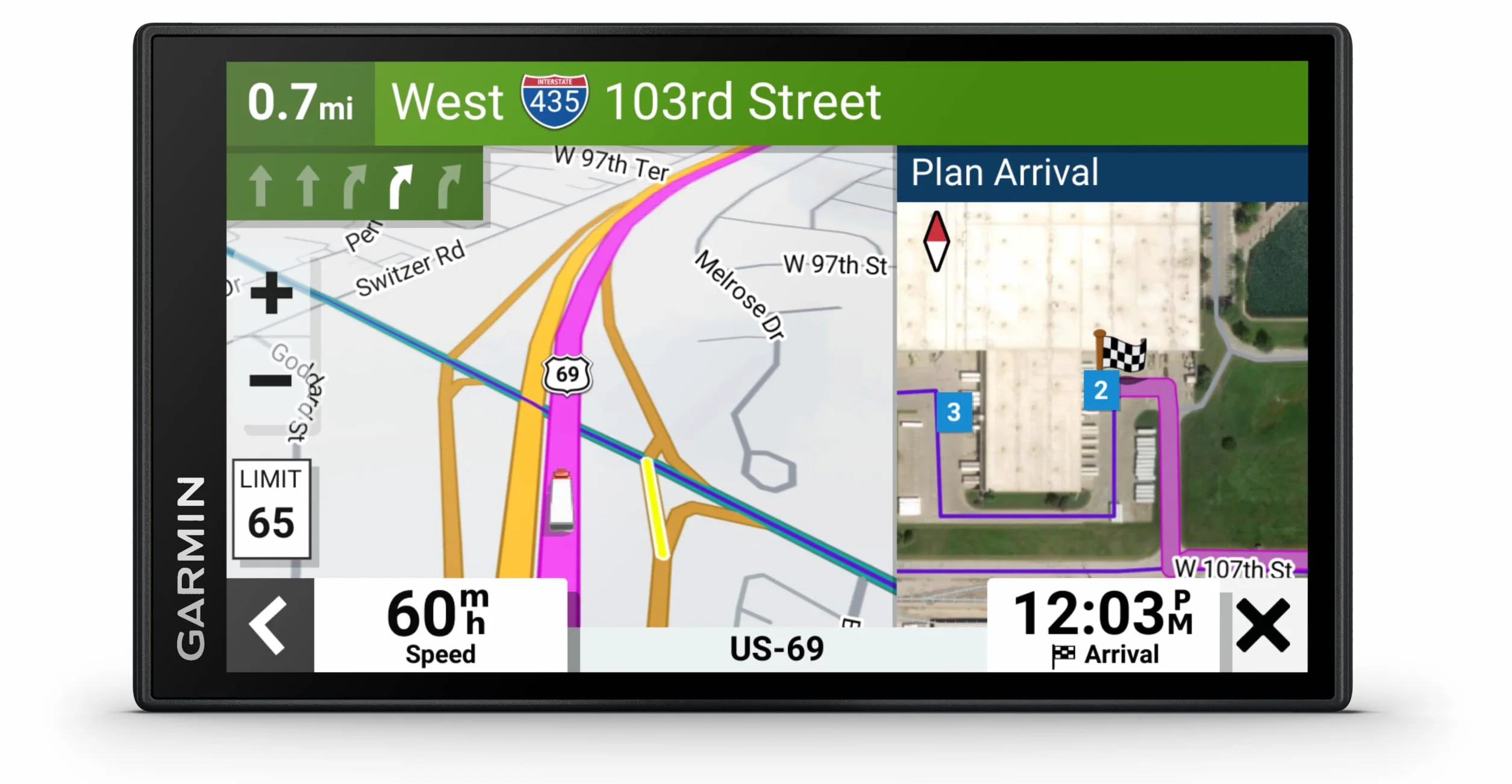 Garmin Dezl LGV610, Navegador Satelital para Camiones de la UE con Pantalla Táctil de 6" (Reacondicionado)