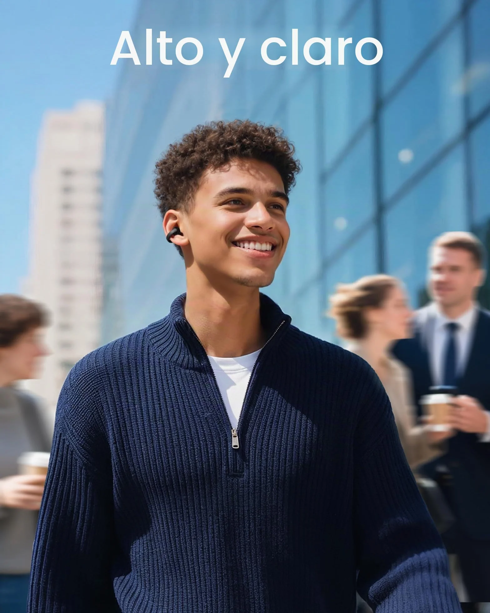 Soundcore C50i de Anker, Auriculares Abiertos, Auriculares con Clip, diseño FlexiClip, Drivers de 12 mm con Graves potentes, Llamadas nítidas con IA, 28 h de Uso, Ajuste Seguro, IP55, Bluetooth 6.0