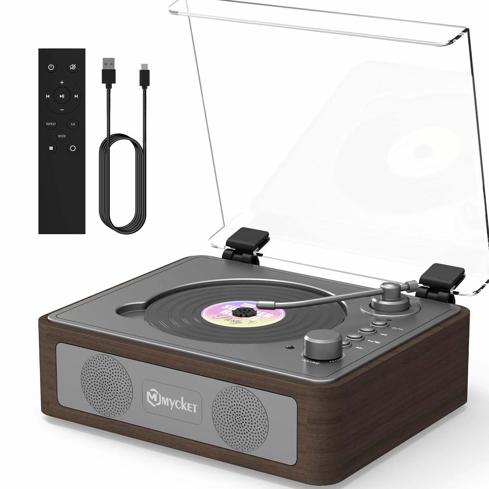 Reproductor portátil de CD Boombox recargable con Bluetooth altavoces estéreo duales