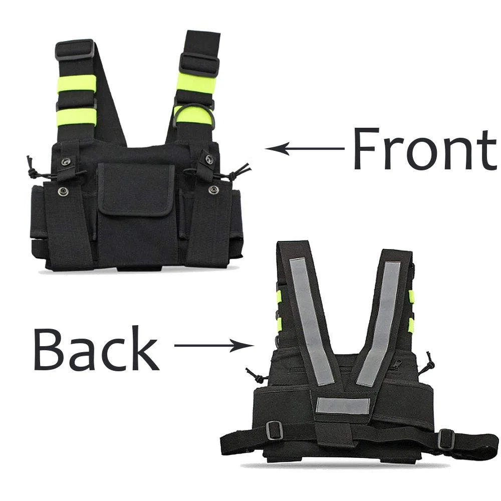 Arnés de Radio Universal, Bolsillo Inalámbrico Ajustable para Mochila con Paquete de Walkie Talkie