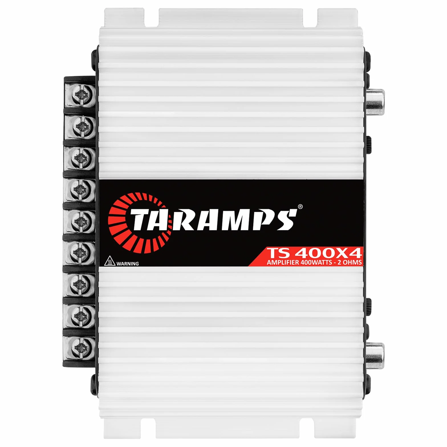 Taramps TS 400x4 con Entrada automática de Alto Nivel 400 vatios RMS, 4 Canales, Rango Completo, Amplificador de Audio para Coche, Entrada RCA, Clase D, 2 Canales Puentes, Sistema Amplificador