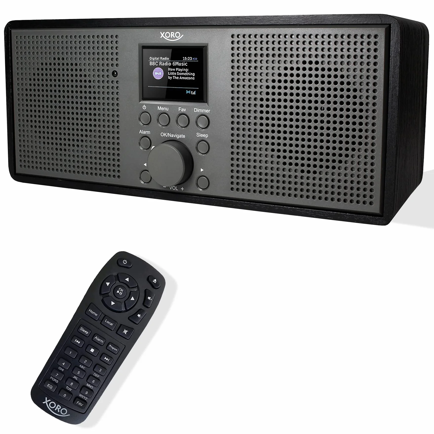XORO Dab 700 IR Radio por Internet WLAN FM Dab+ Spotify Connect Bluetooth Reproductor Multimedia USB 2 Altavoces estéreo 10 W Despertador Pantalla a Color
