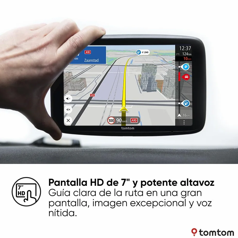 TomTom Go Superior GPS para Coche 7 Pulgadas con TomTom Traffic, Mapas del Mundo, Alertas de Radares y WiFi