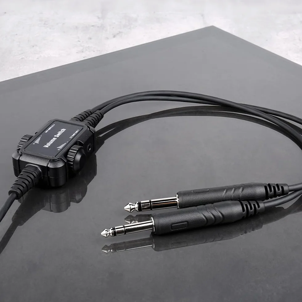 Auriculares de aviación general para piloto, compatibilidad mono y estéreo, micrófono con cancelación de ruido, cómodas almohadillas para los oídos, enchufes dobles GA, incluye bolsa