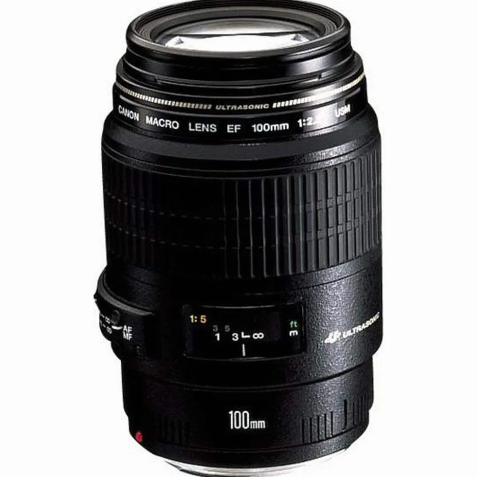 Canon EF 100mm f/2.8 Macro USM Objetivo Distancia Focal Fija 100mm Apertura f/2.8-32 58mm Negro Reacondicionado