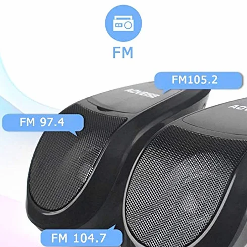 Riloer Motocicleta ATV impermeable Bluetooth altavoz USB sistema de sonido reproductor de audio de música todo negro