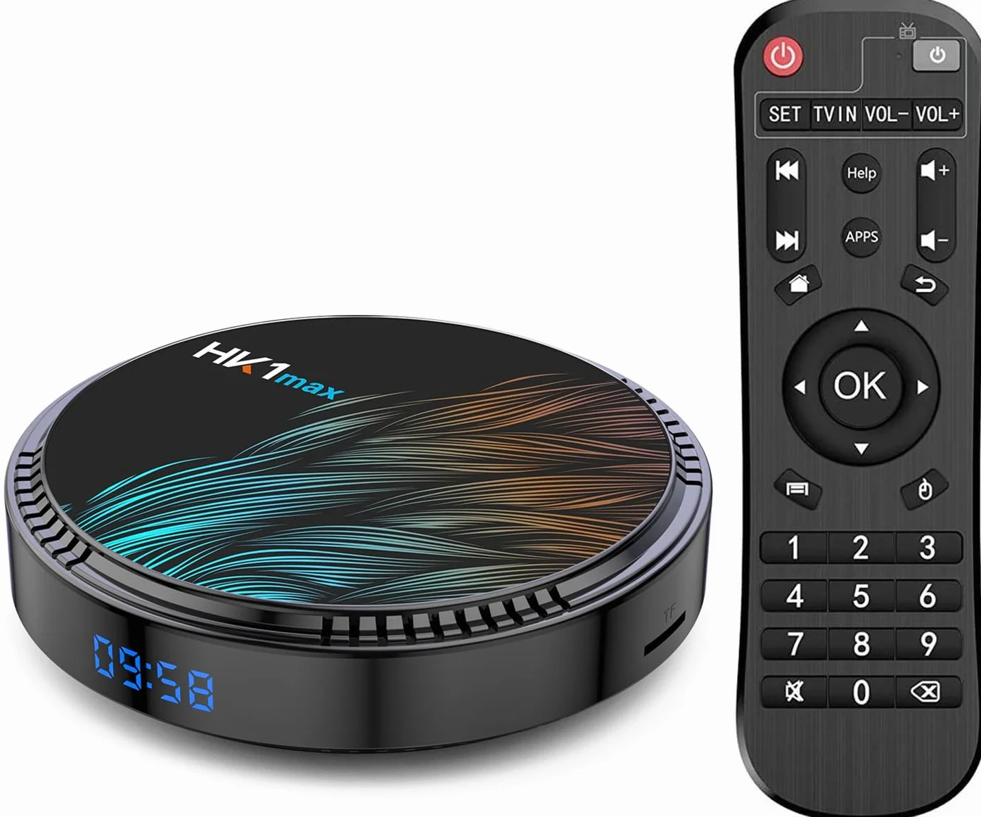 HK1 MAX Android 12.0 TV Box 2GB RAM 16GB ROM Quad Core 64bit Cortex-A53 Dual Wi-Fi BT4.0 4K HDR