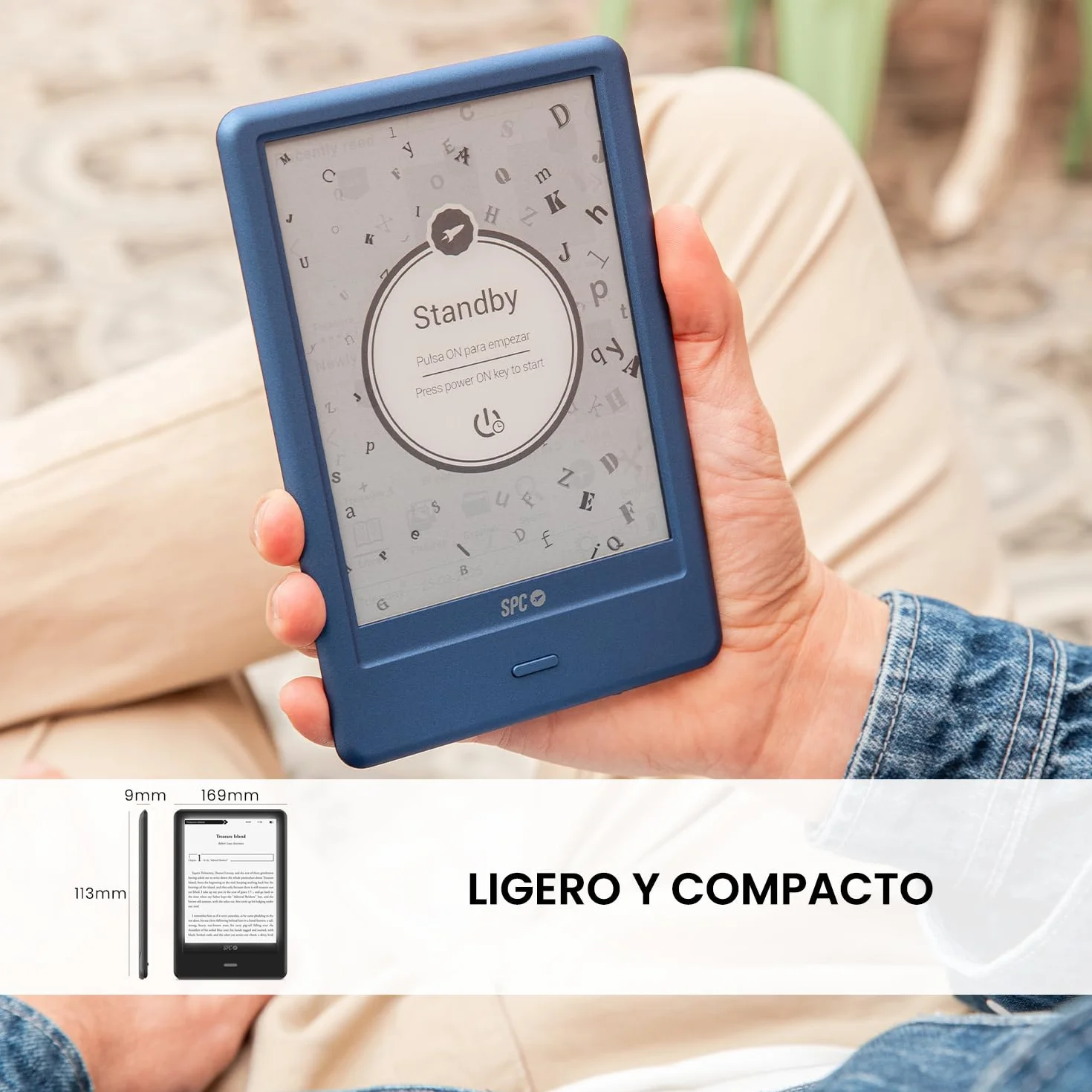 SPC Dickens Light 2 Pro Libro electrónico 6 Pulgadas táctil E-Ink 8GB 8000 Libros 1 Mes autonomía USB-C Azul