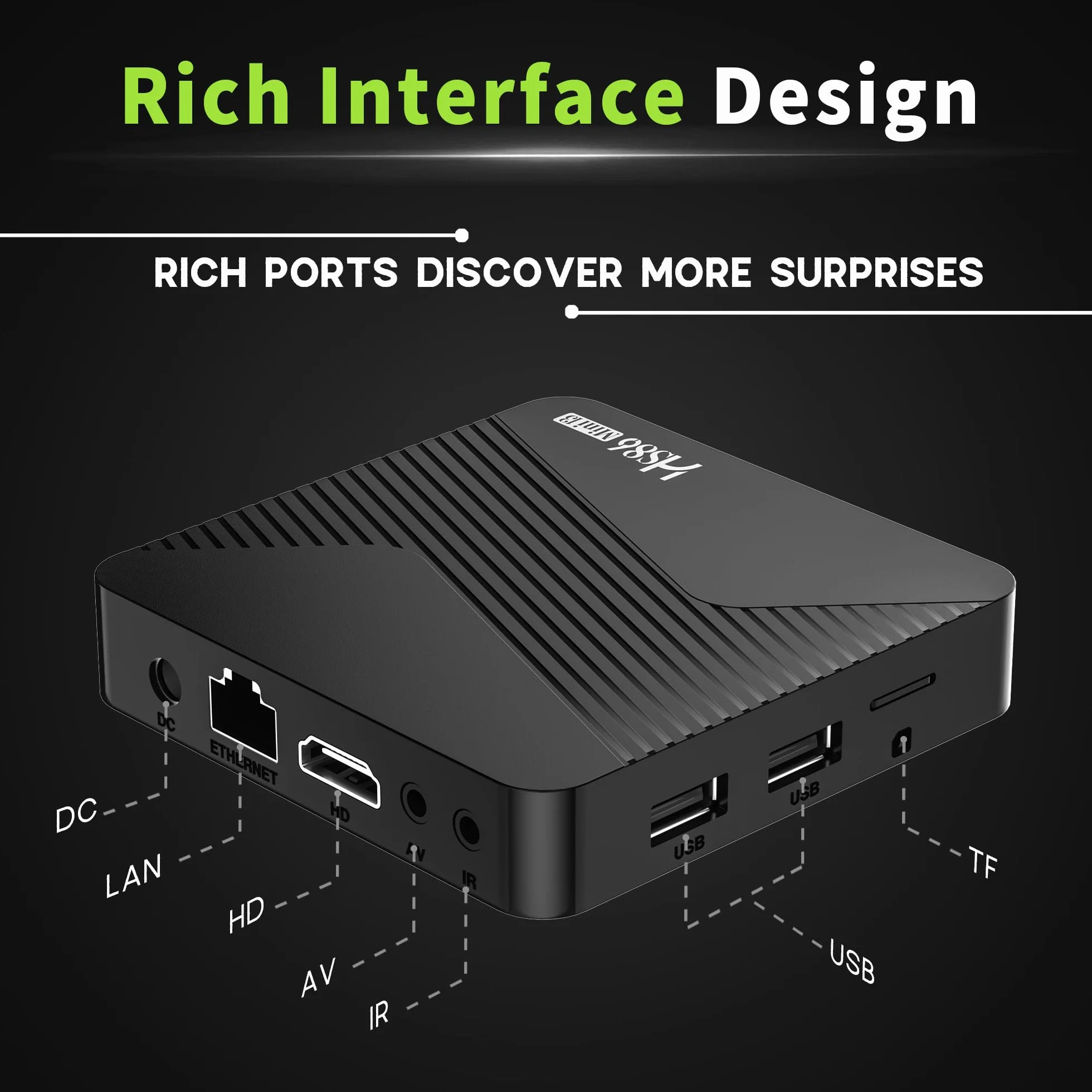 Android 14.0 TV Box, con procesador RK3528A de Cuatro núcleos, 4 GB de RAM y 32 GB de ROM, Compatible con 4K Ultra HD, Wi-Fi 6 de Doble Banda 2,4 GHz/5 GHz y Bluetooth 5.4 Smart TV Box
