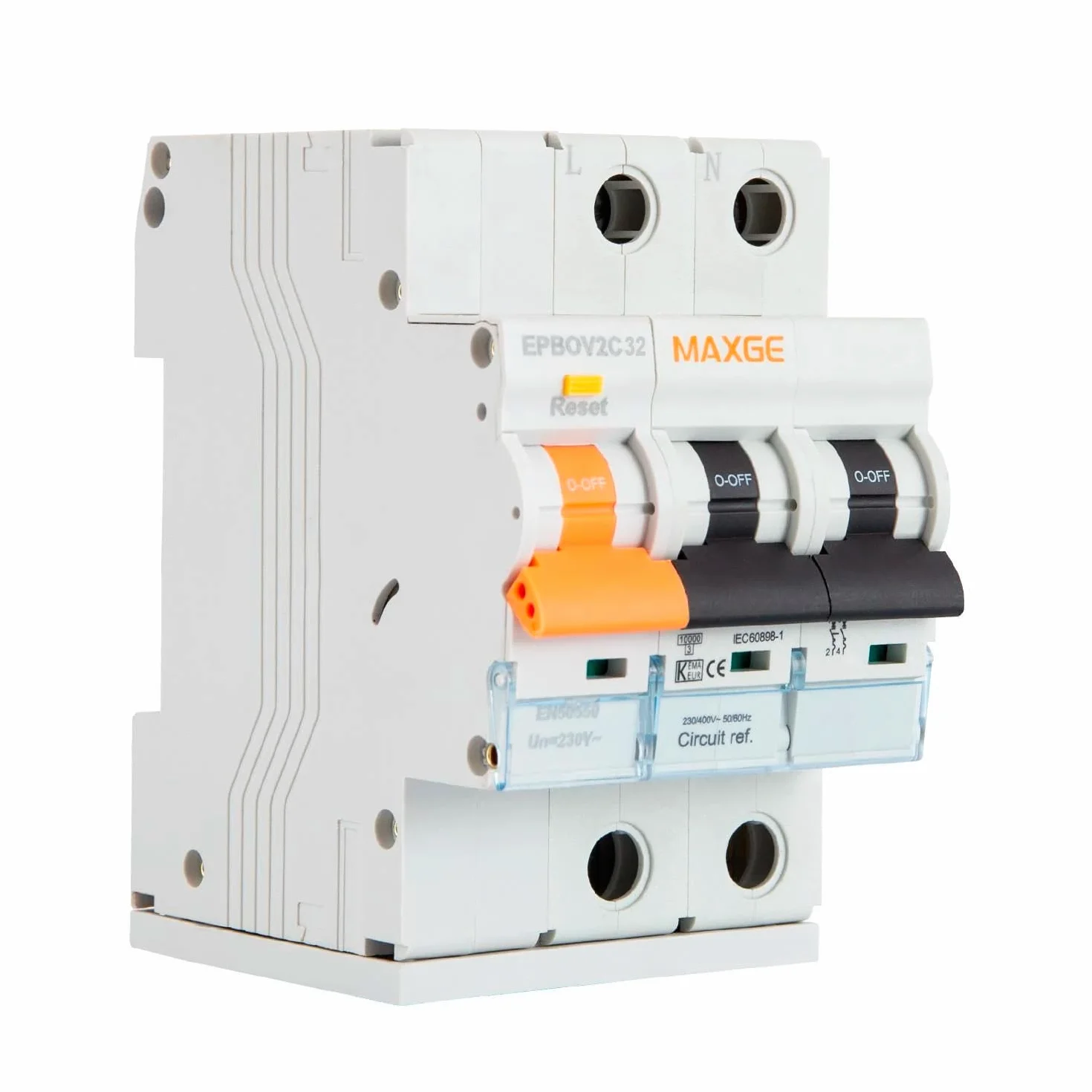 CABLEPELADO Protección combinada sobretensiones IGA permanente + transitoria Clase C | Norma EN50550 | Poder de corte: 1000A | 2P | 32 A