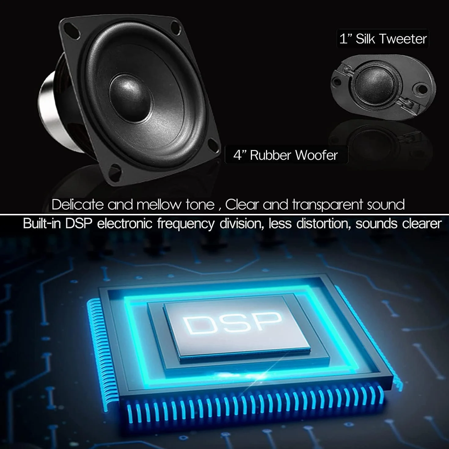WISCENT Minicadena de Música con CD Bluetooth 30W Estéreo para el Hogar