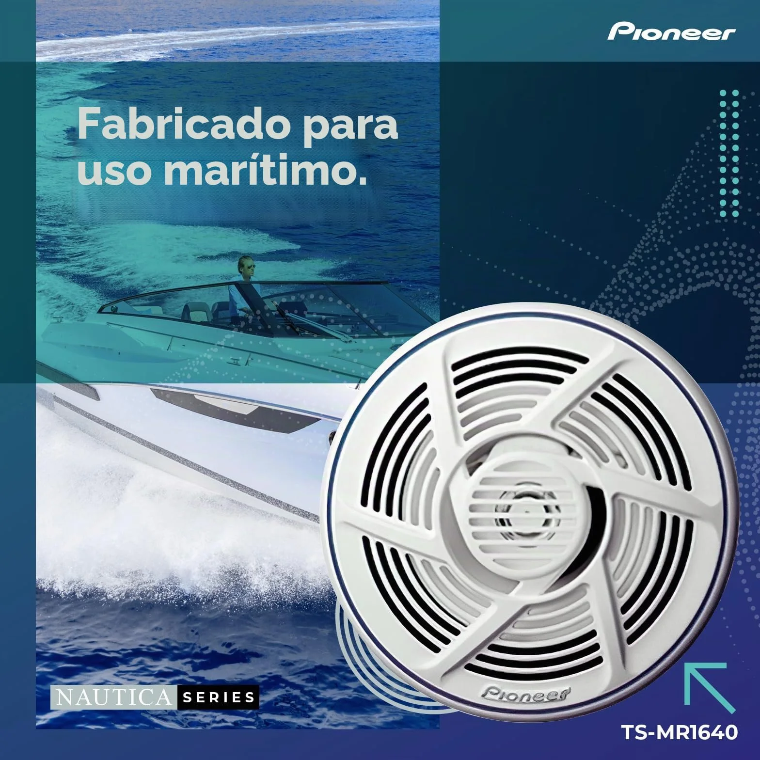 PIONEER TS-MR1640 - Altavoces Marinos de 2 vías y 16 cm (160 W)